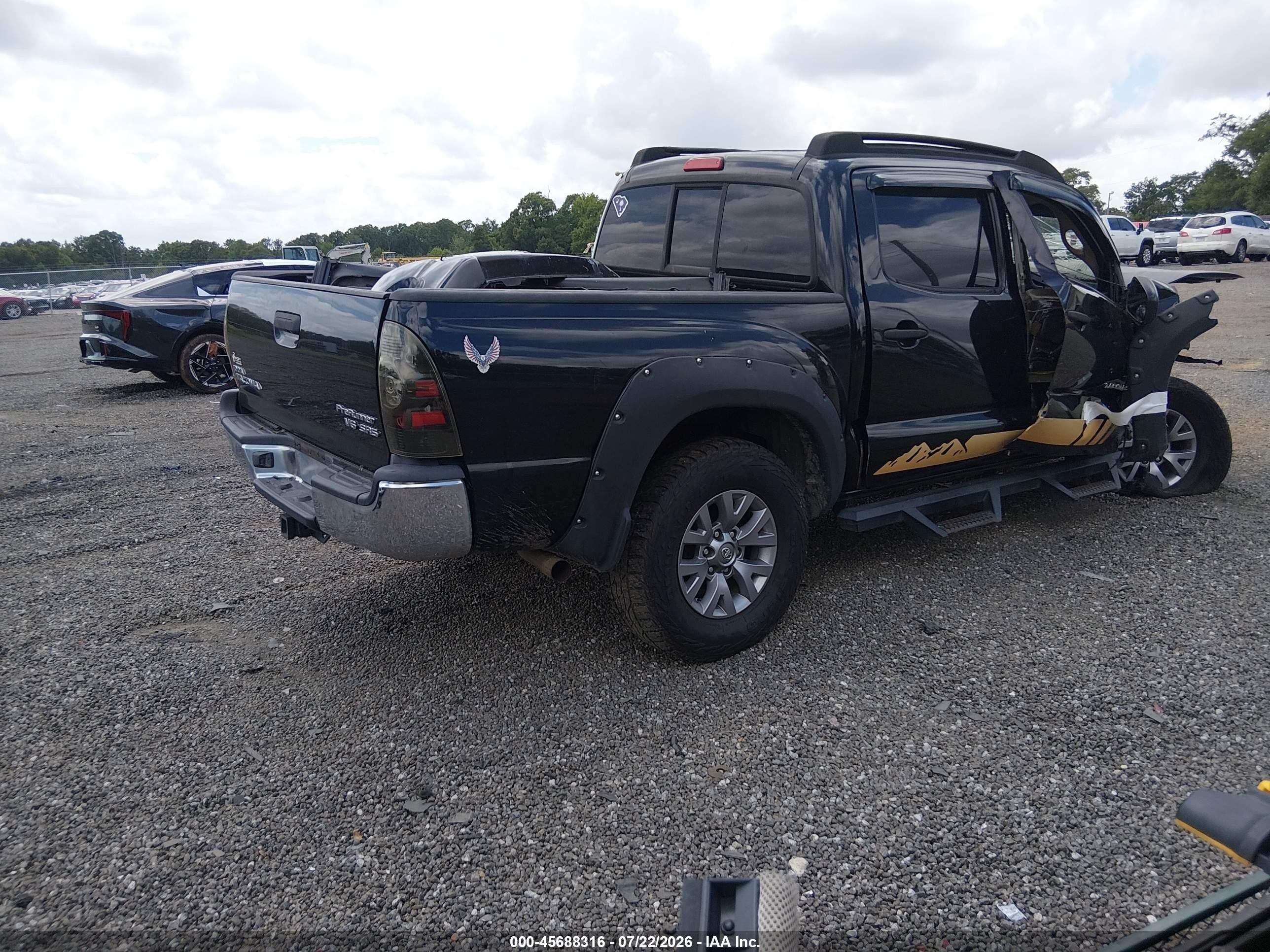 2011 Toyota Tacoma Prerunner V6 Black vin: 3TMJU4GN0BM110614