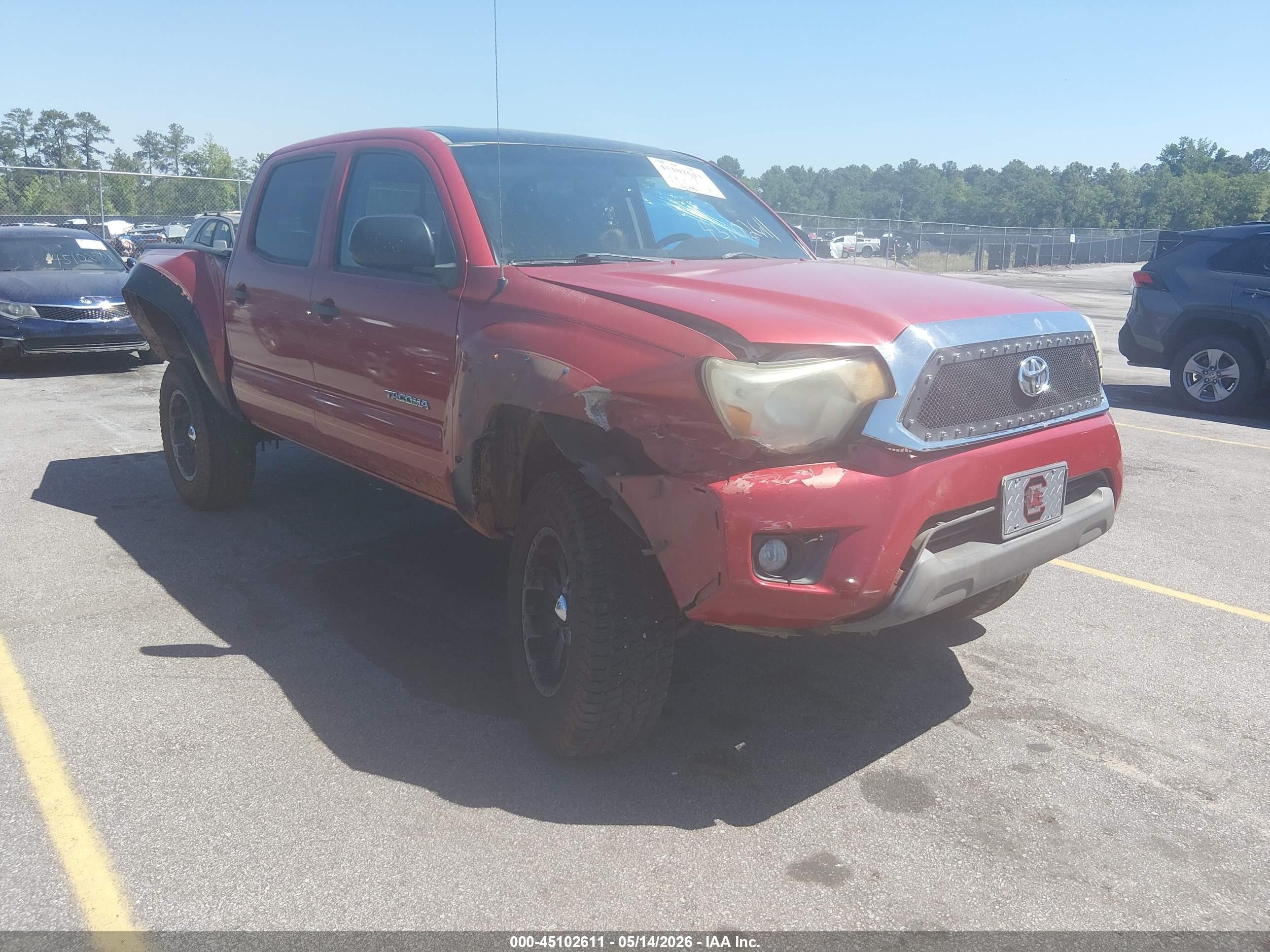 2012 Toyota Tacoma Prerunner V6 Красный vin: 3TMJU4GN0CM128354