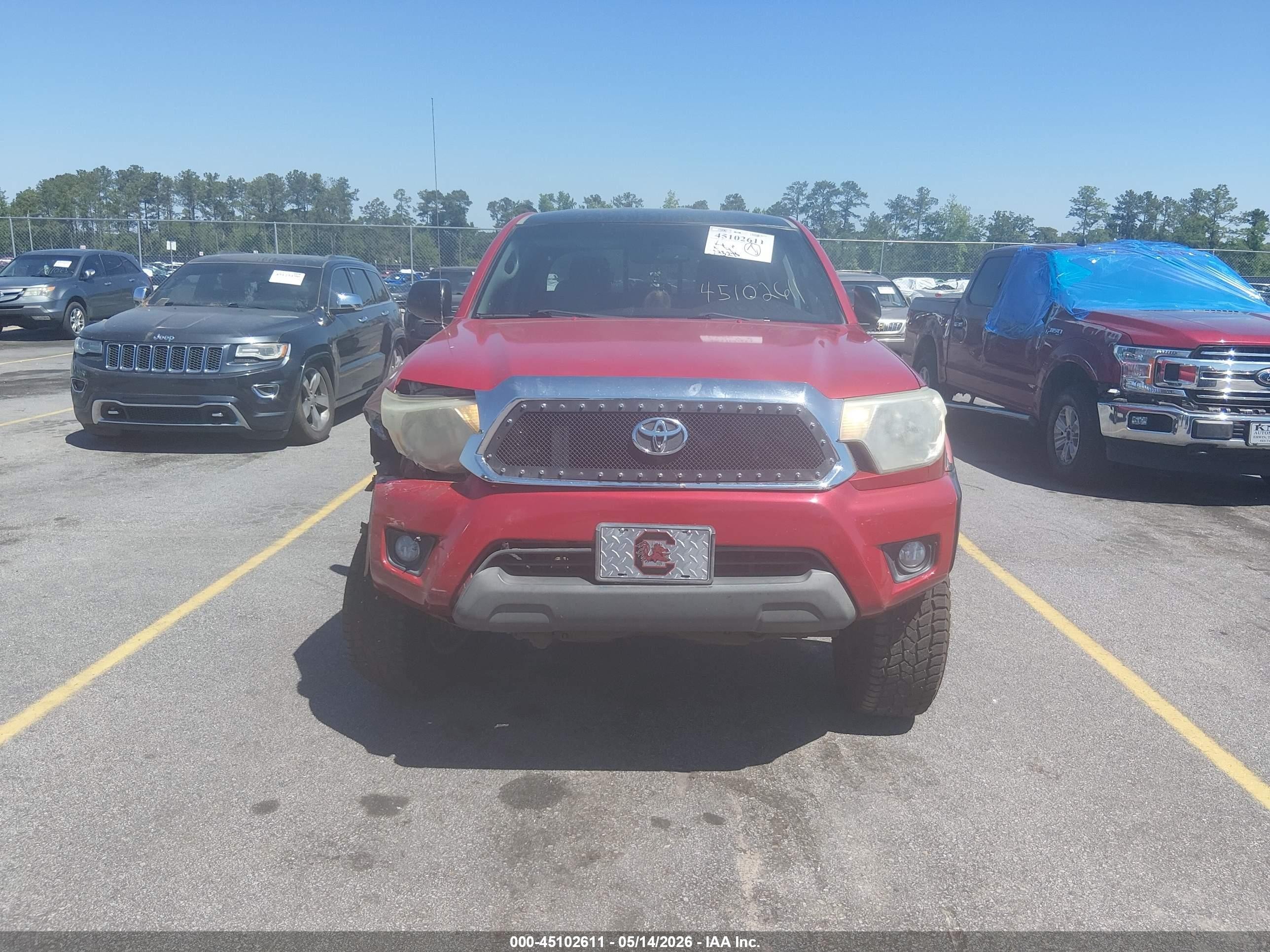 2012 Toyota Tacoma Prerunner V6 Красный vin: 3TMJU4GN0CM128354