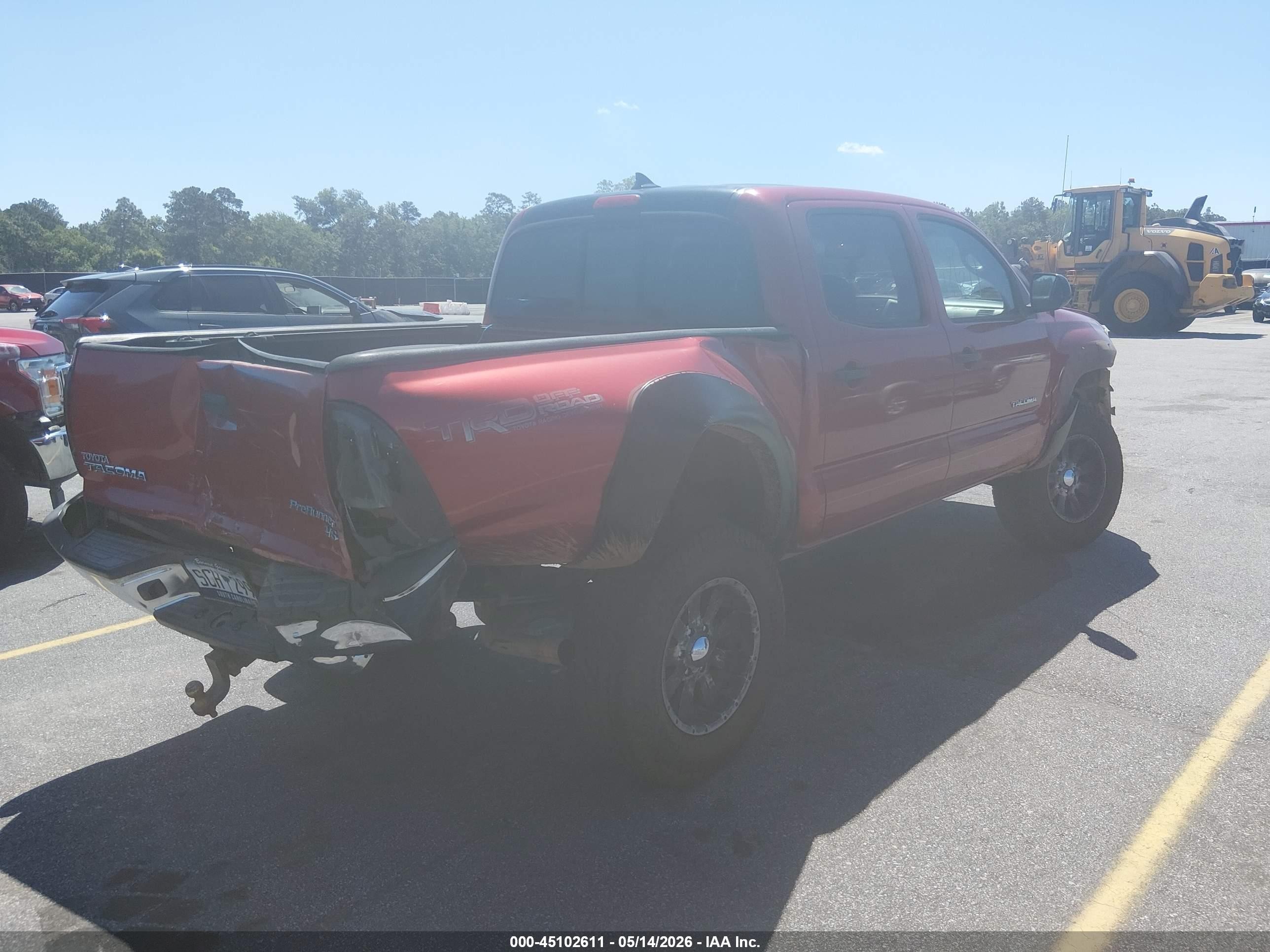 2012 Toyota Tacoma Prerunner V6 Красный vin: 3TMJU4GN0CM128354