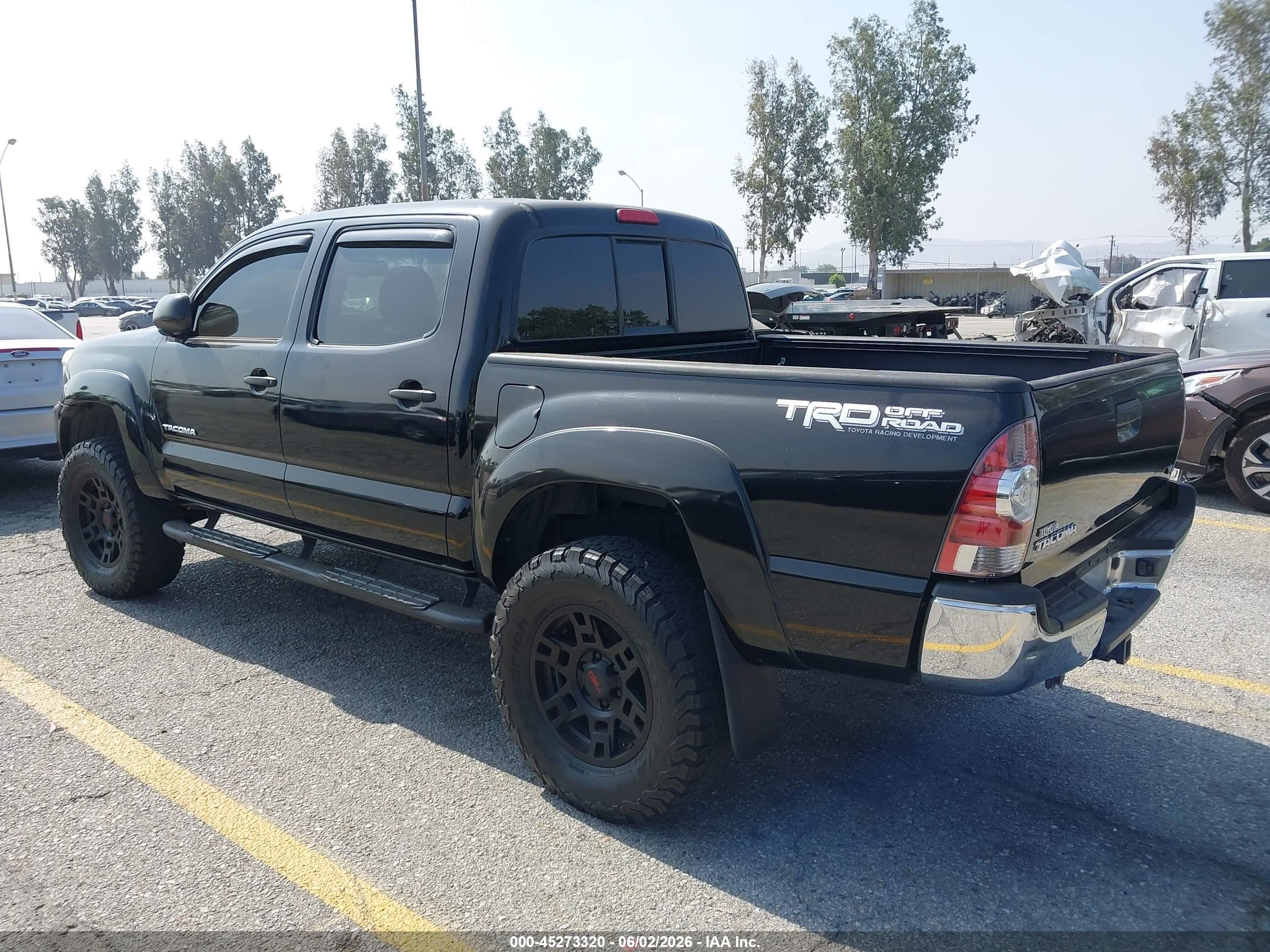 2013 Toyota Tacoma Prerunner V6 Black vin: 3TMJU4GN0DM153269