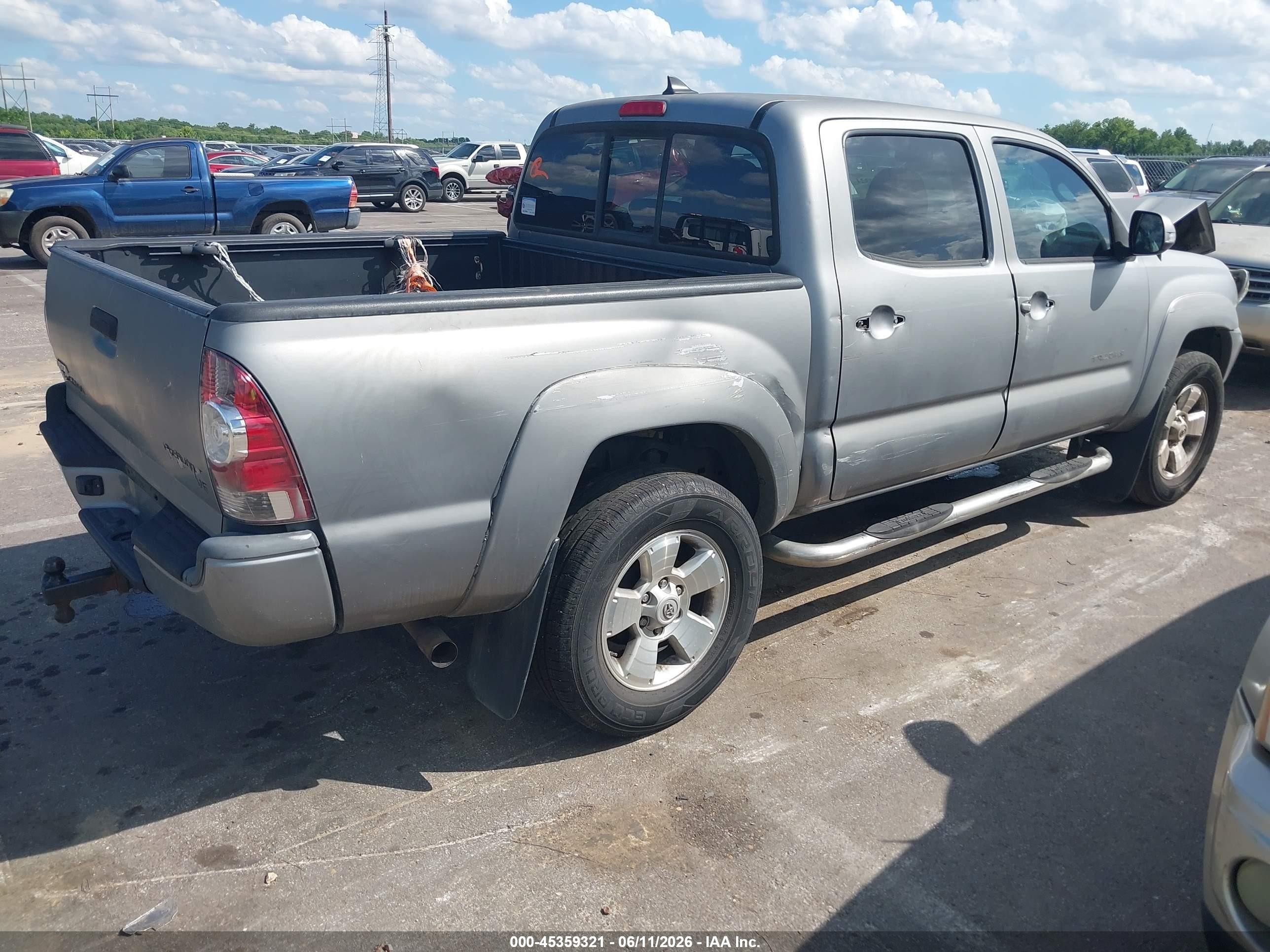 2014 Toyota Tacoma Prerunner V6 Gray vin: 3TMJU4GN0EM173667