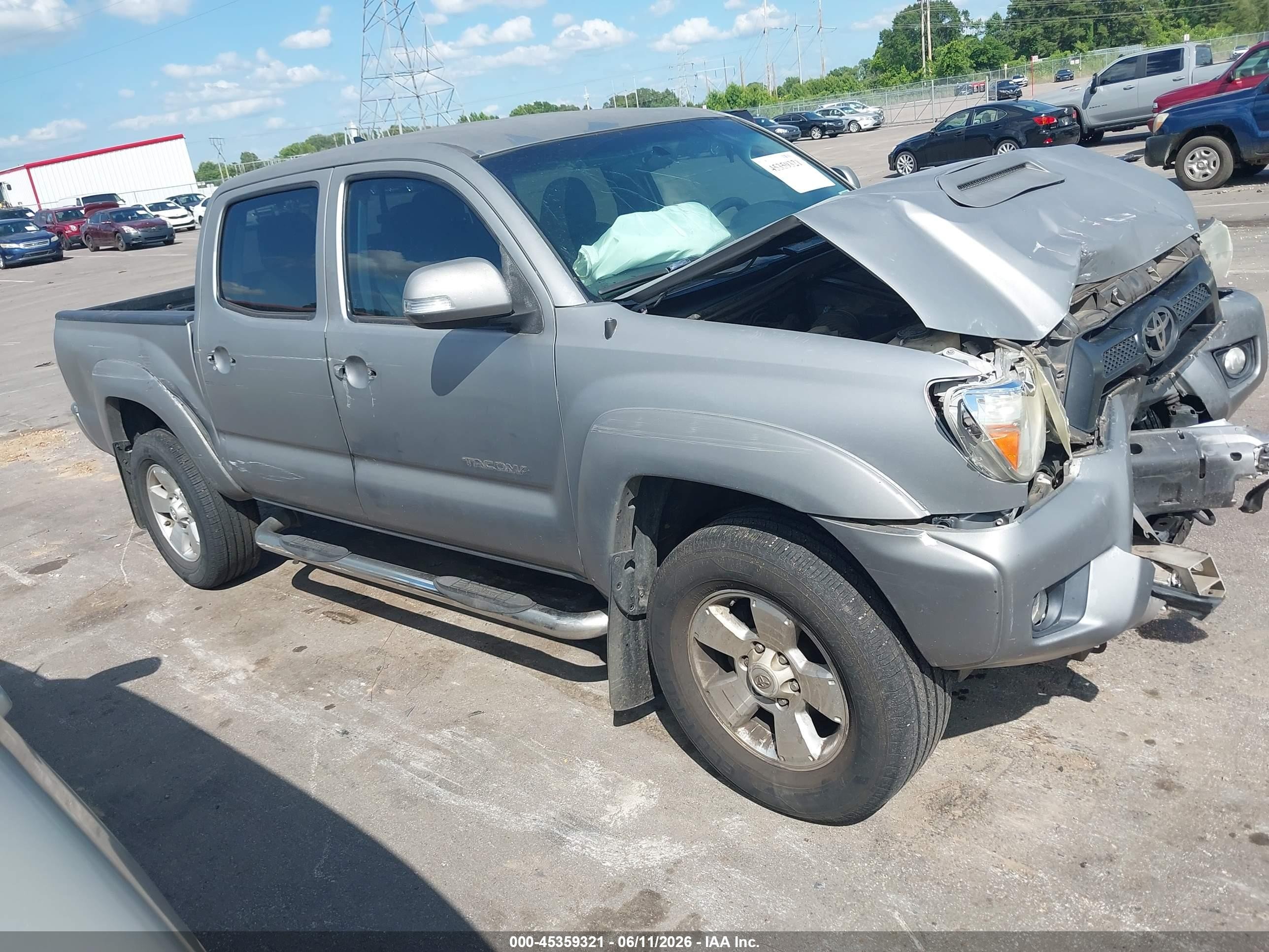 2014 Toyota Tacoma Prerunner V6 Gray vin: 3TMJU4GN0EM173667
