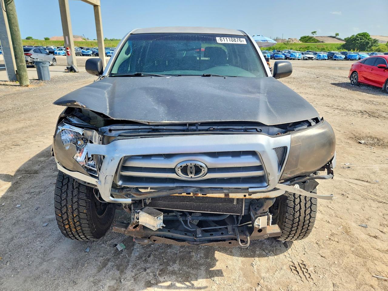 2010 Toyota Tacoma Double Cab Prerunner Silver vin: 3TMJU4GN1AM106991