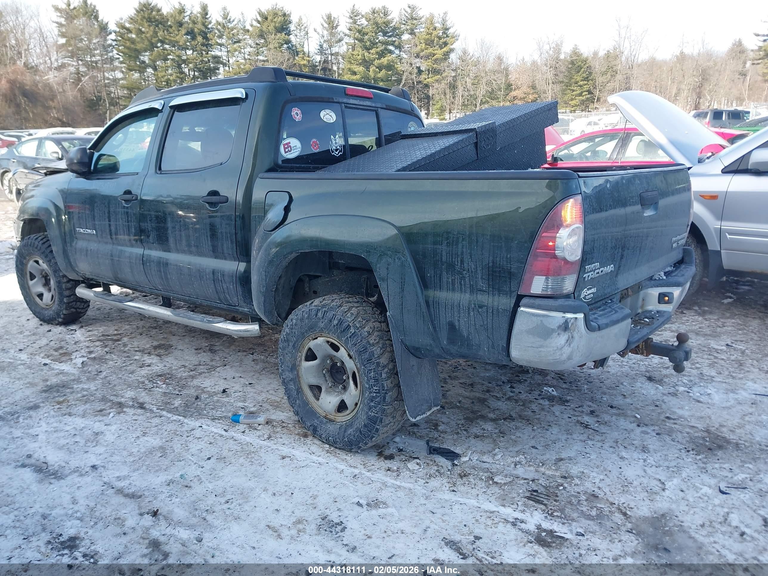 2013 Toyota Tacoma Prerunner V6 Green vin: 3TMJU4GN1DM151031