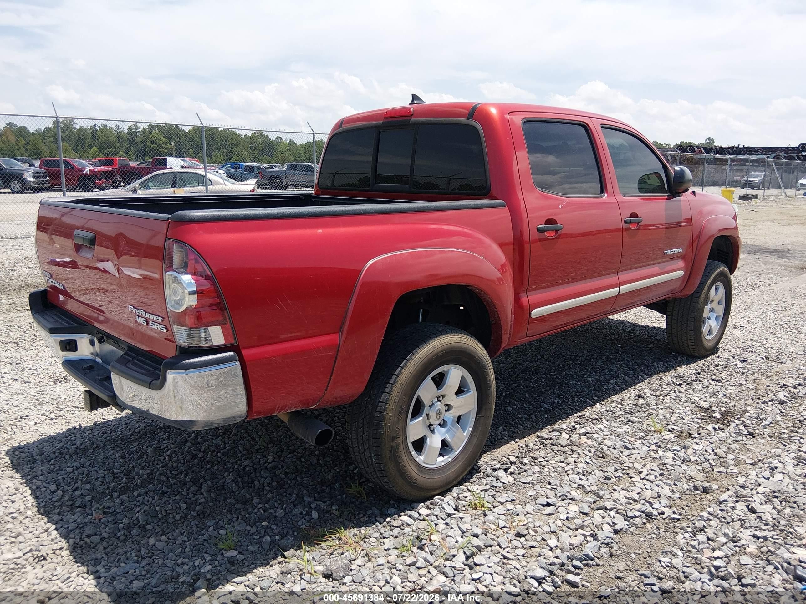 2014 Toyota Tacoma Prerunner V6 Red vin: 3TMJU4GN1EM169689