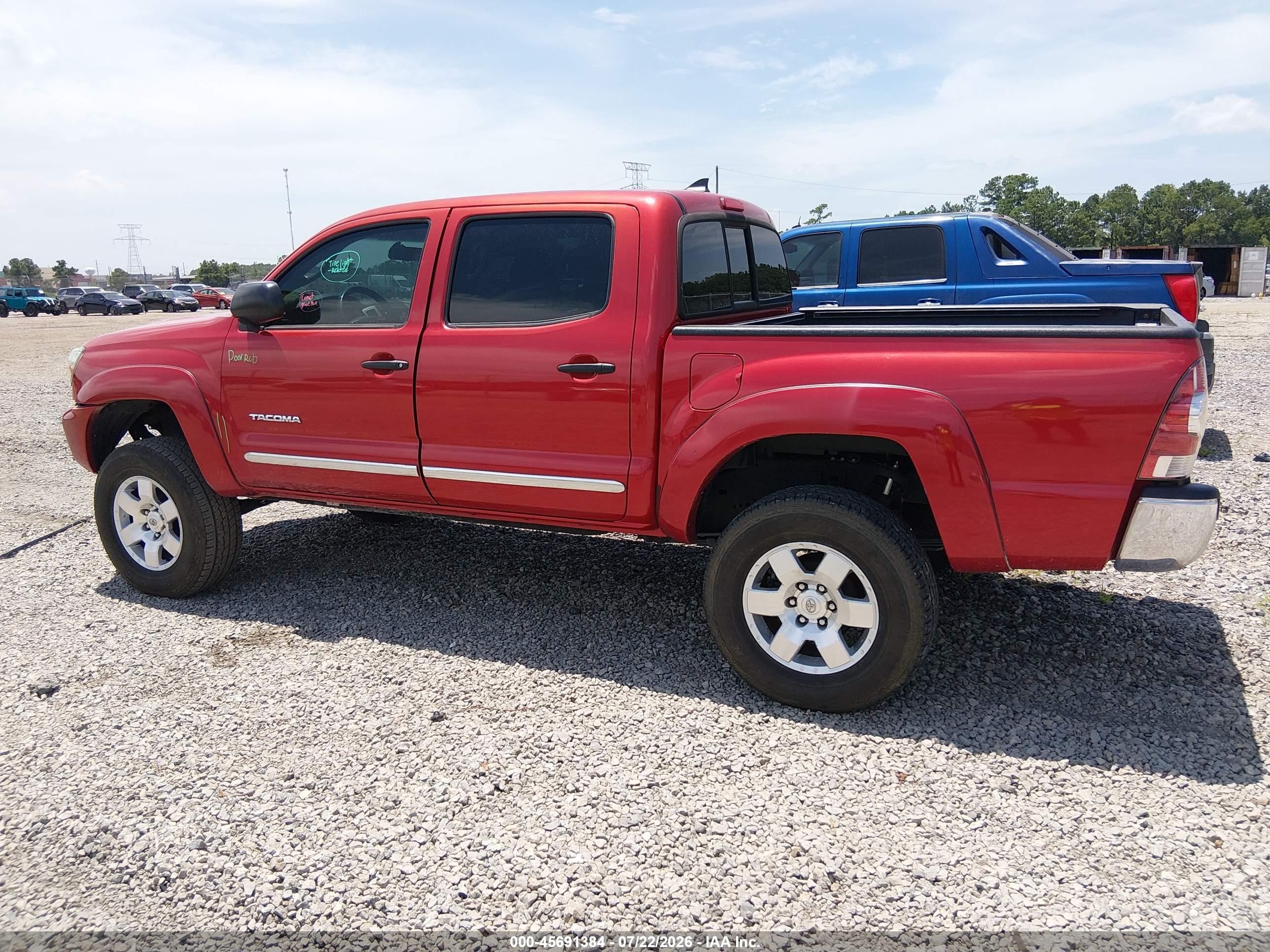 2014 Toyota Tacoma Prerunner V6 Red vin: 3TMJU4GN1EM169689