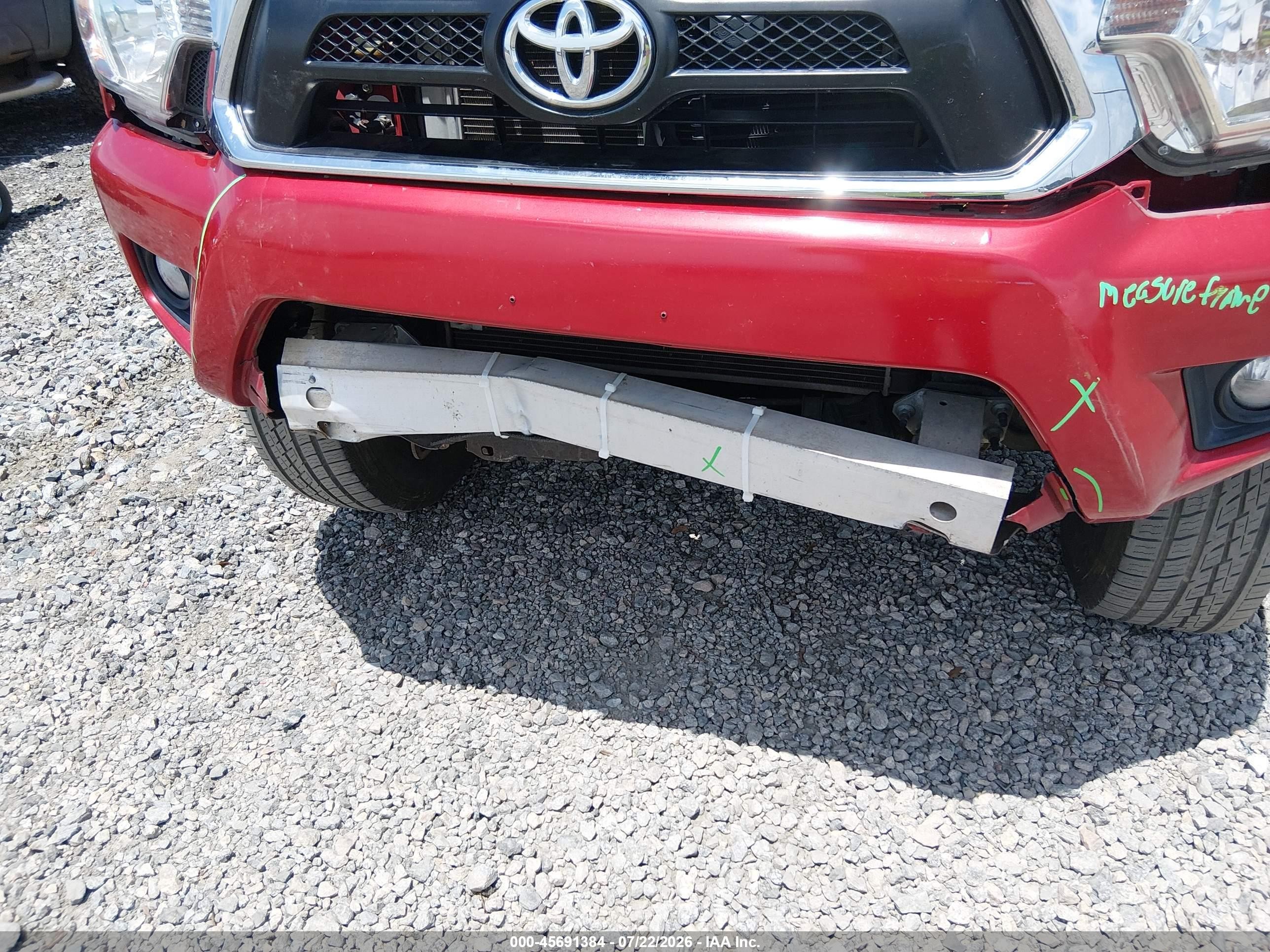 2014 Toyota Tacoma Prerunner V6 Red vin: 3TMJU4GN1EM169689