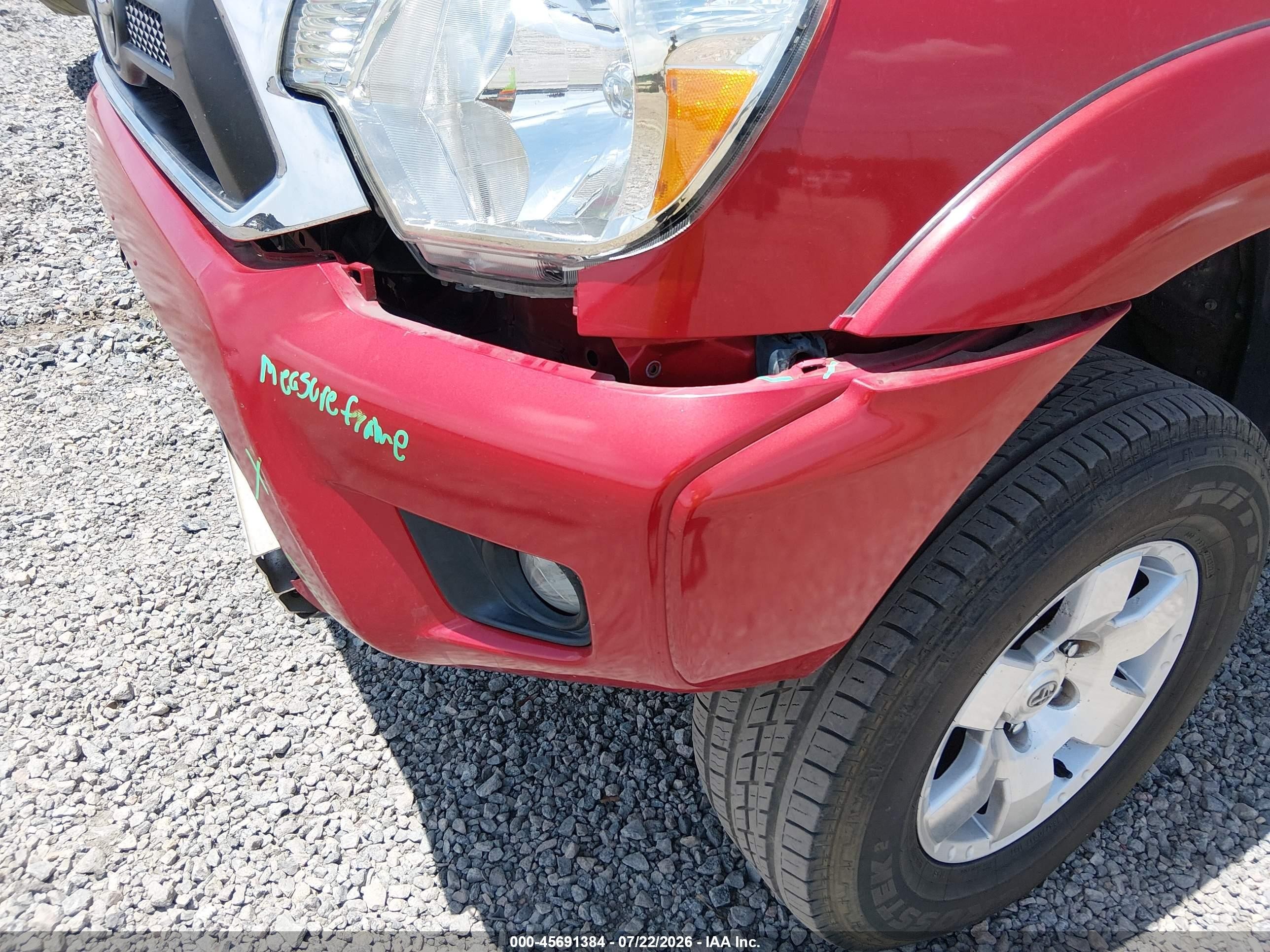 2014 Toyota Tacoma Prerunner V6 Red vin: 3TMJU4GN1EM169689