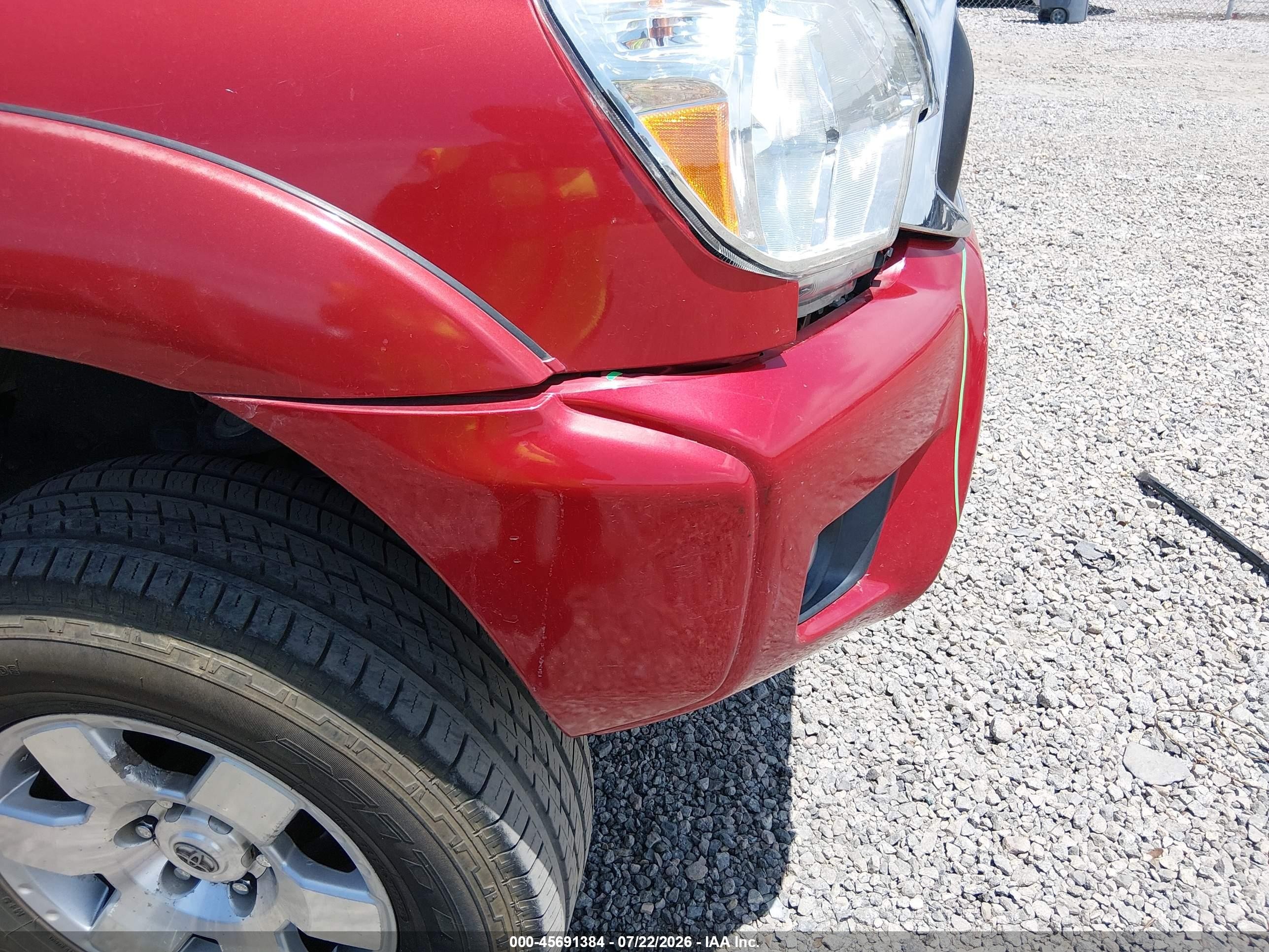2014 Toyota Tacoma Prerunner V6 Red vin: 3TMJU4GN1EM169689