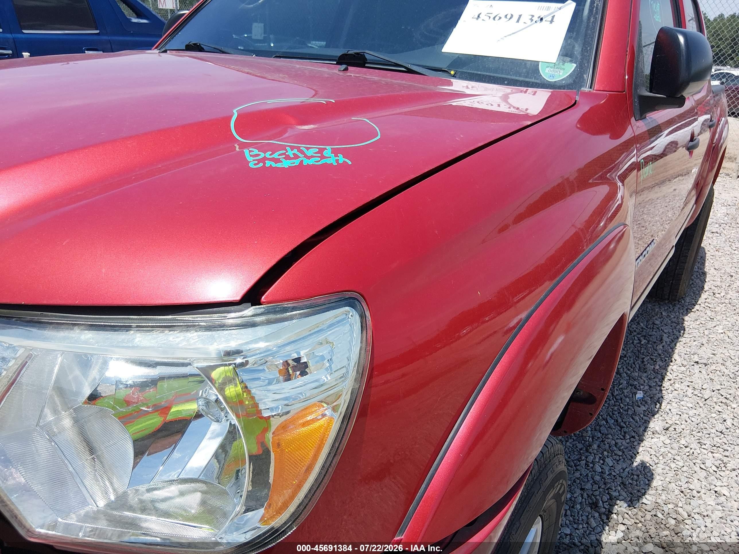 2014 Toyota Tacoma Prerunner V6 Red vin: 3TMJU4GN1EM169689