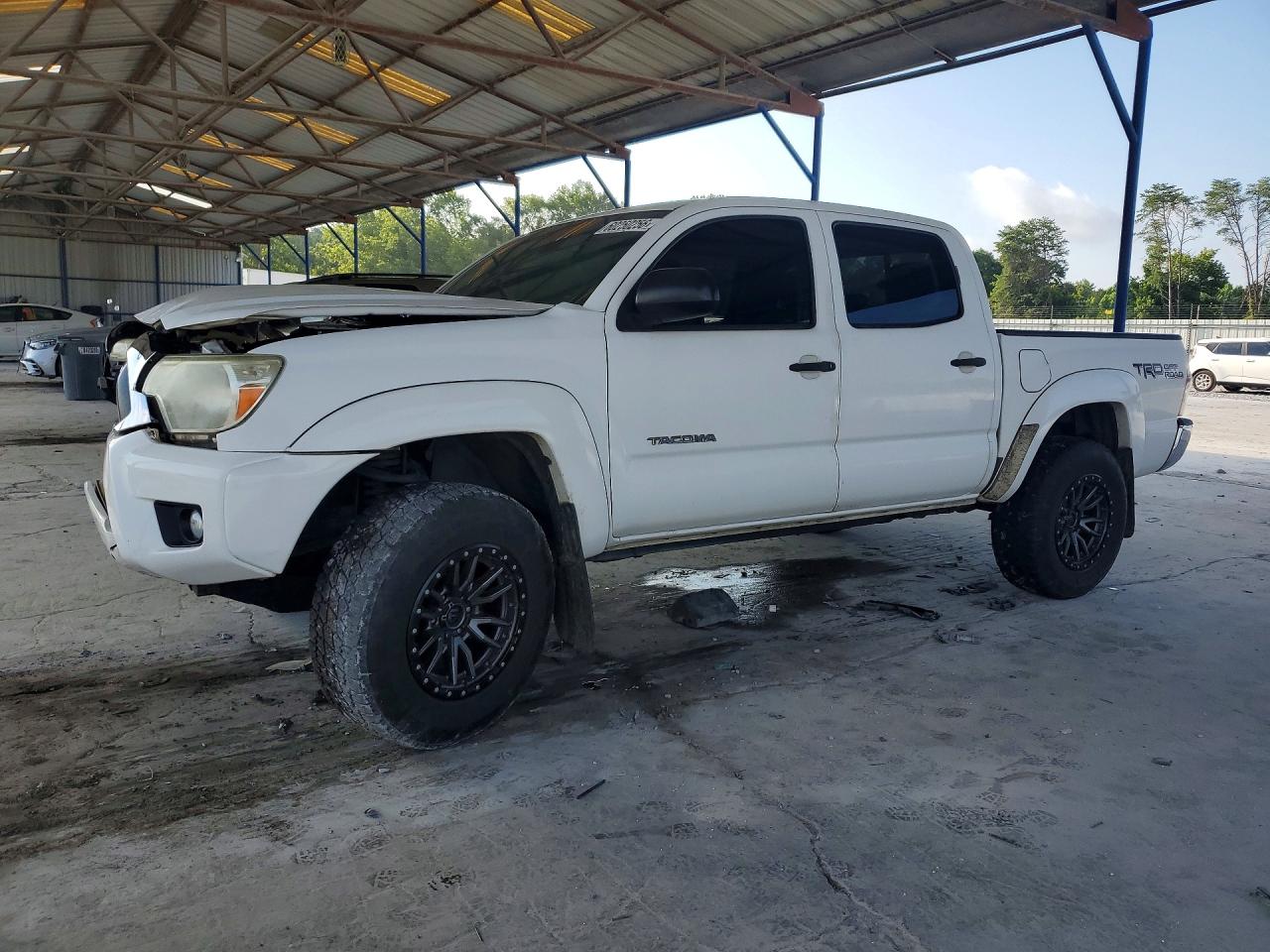 2014 Toyota Tacoma Double Cab Prerunner White vin: 3TMJU4GN1EM170261