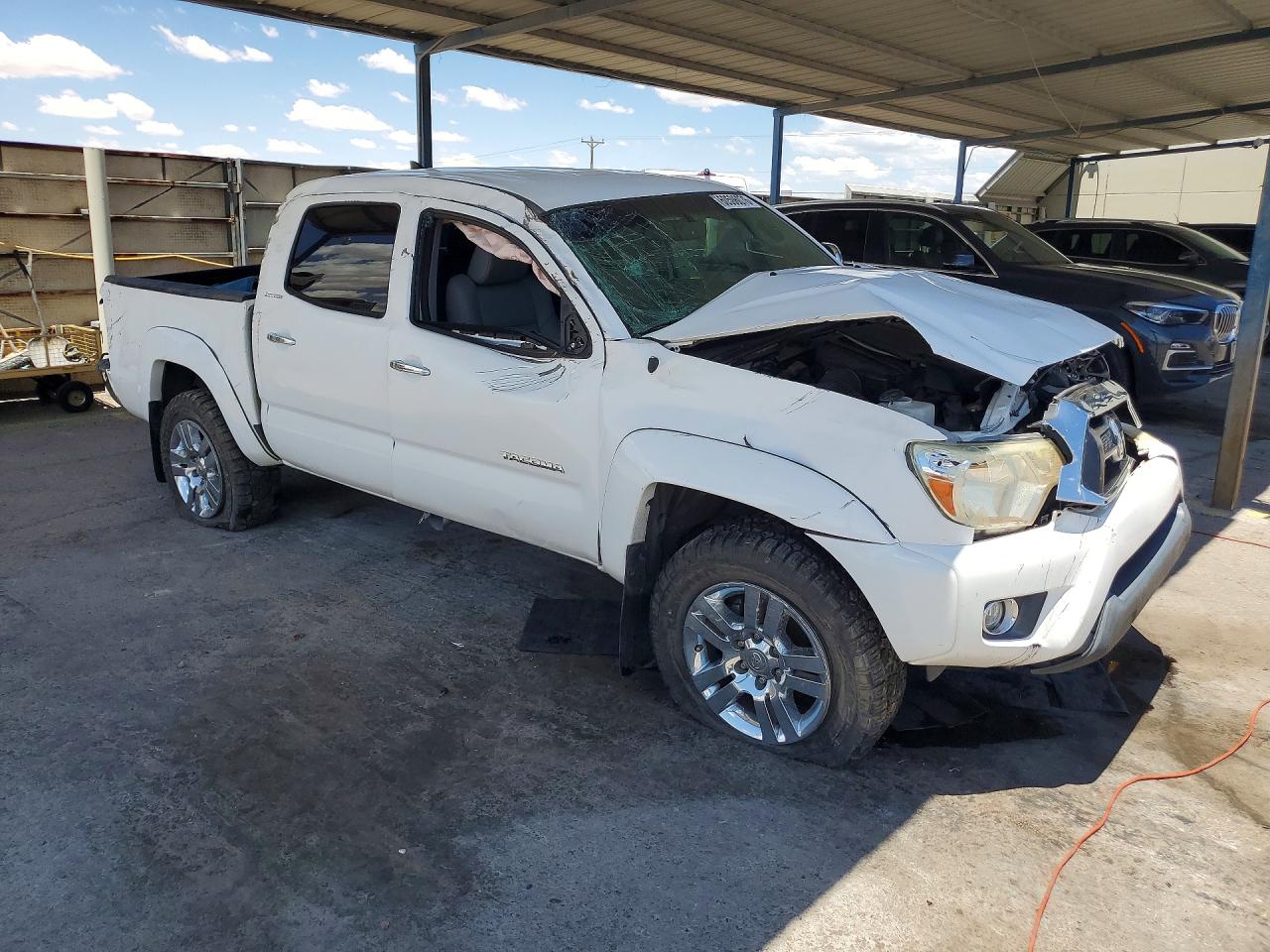 2015 Toyota Tacoma Double Cab Prerunner White vin: 3TMJU4GN1FM176210