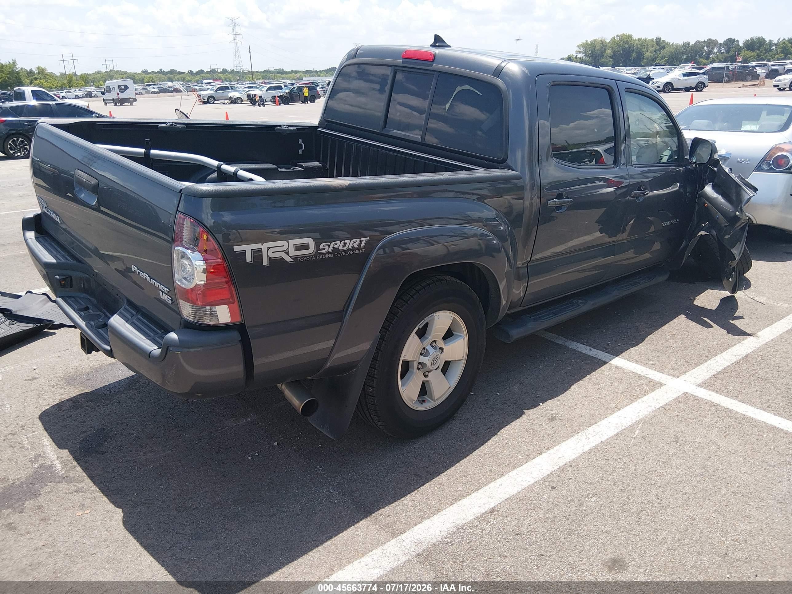 2015 Toyota Tacoma Prerunner V6 Gray vin: 3TMJU4GN1FM187630