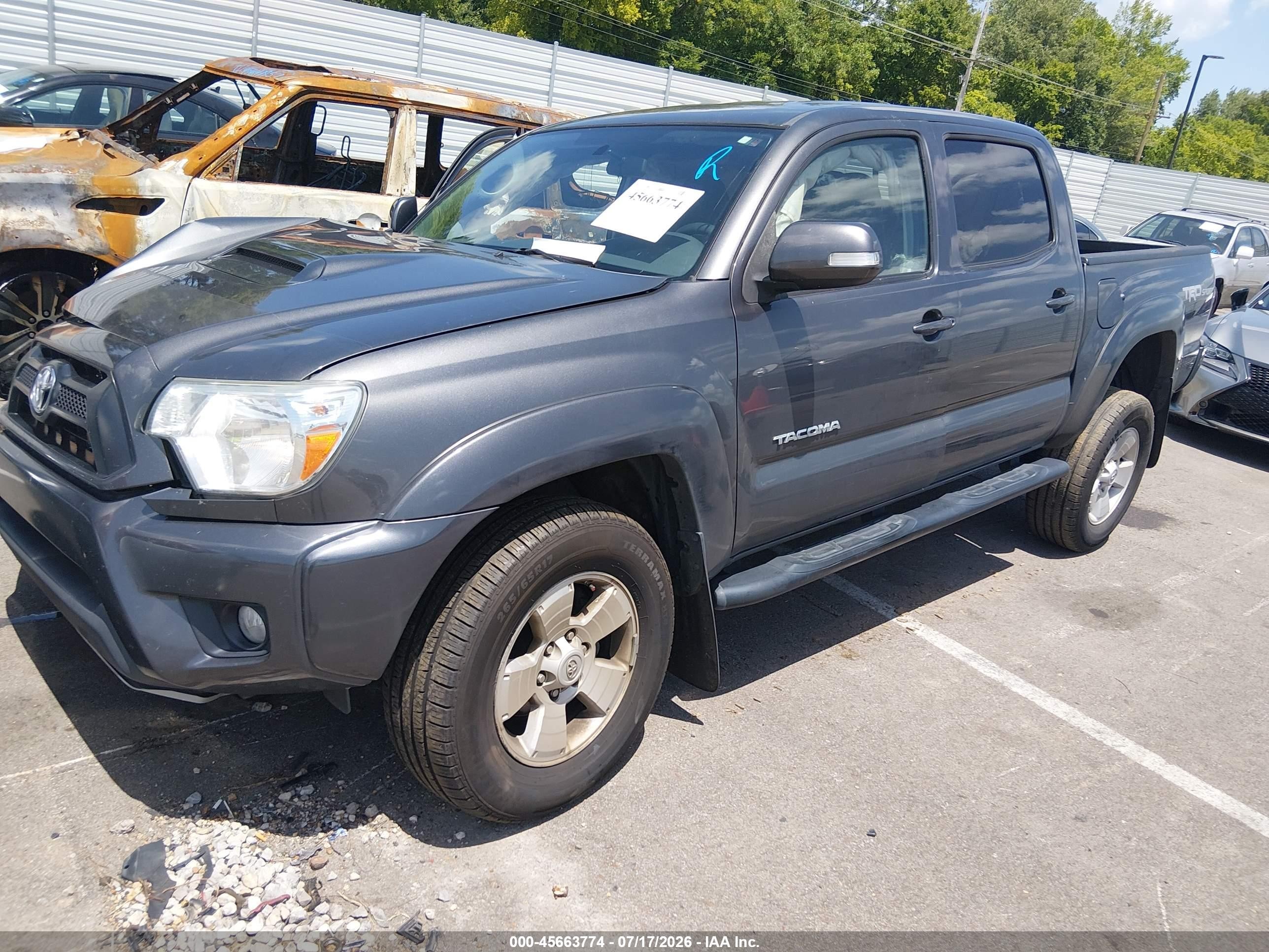2015 Toyota Tacoma Prerunner V6 Gray vin: 3TMJU4GN1FM187630