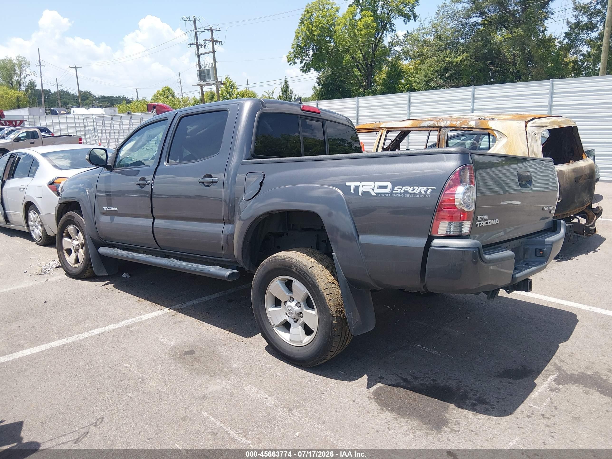 2015 Toyota Tacoma Prerunner V6 Gray vin: 3TMJU4GN1FM187630