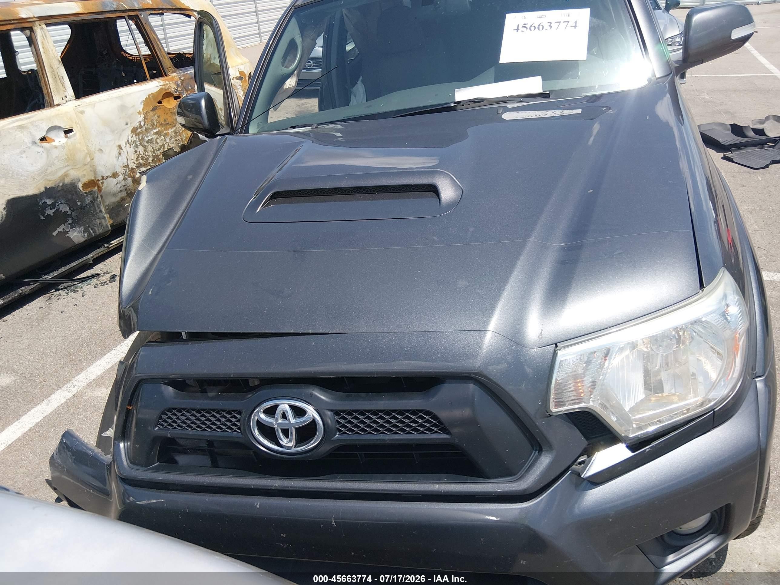 2015 Toyota Tacoma Prerunner V6 Gray vin: 3TMJU4GN1FM187630