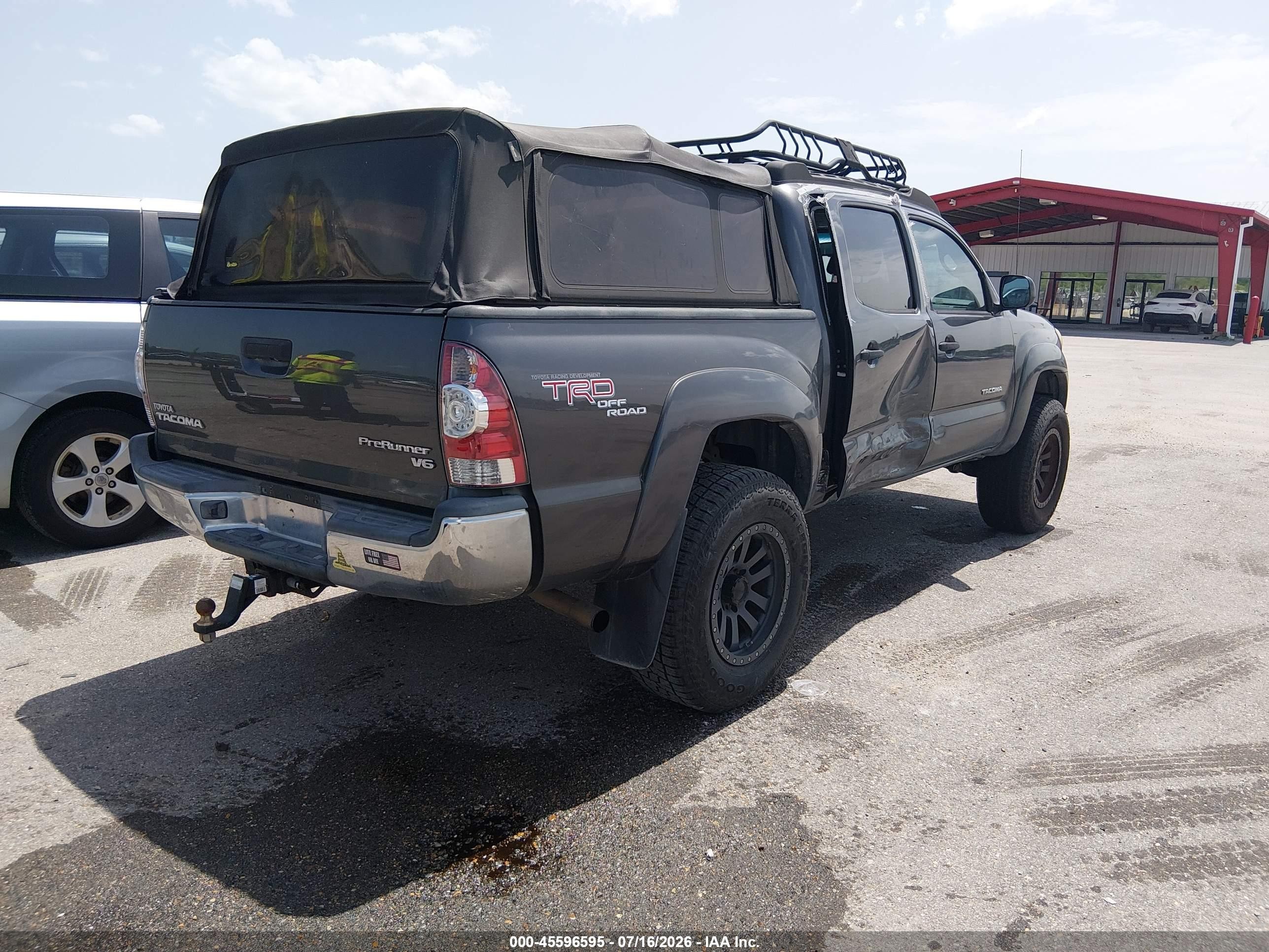 2011 Toyota Tacoma Prerunner V6 Gray vin: 3TMJU4GN2BM120741