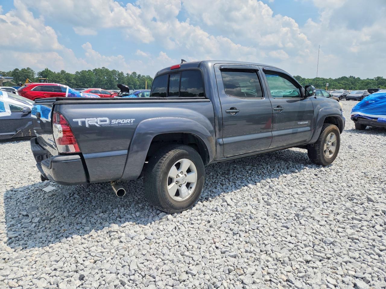 2014 Toyota Tacoma Double Cab Prerunner Gray vin: 3TMJU4GN2EM158877