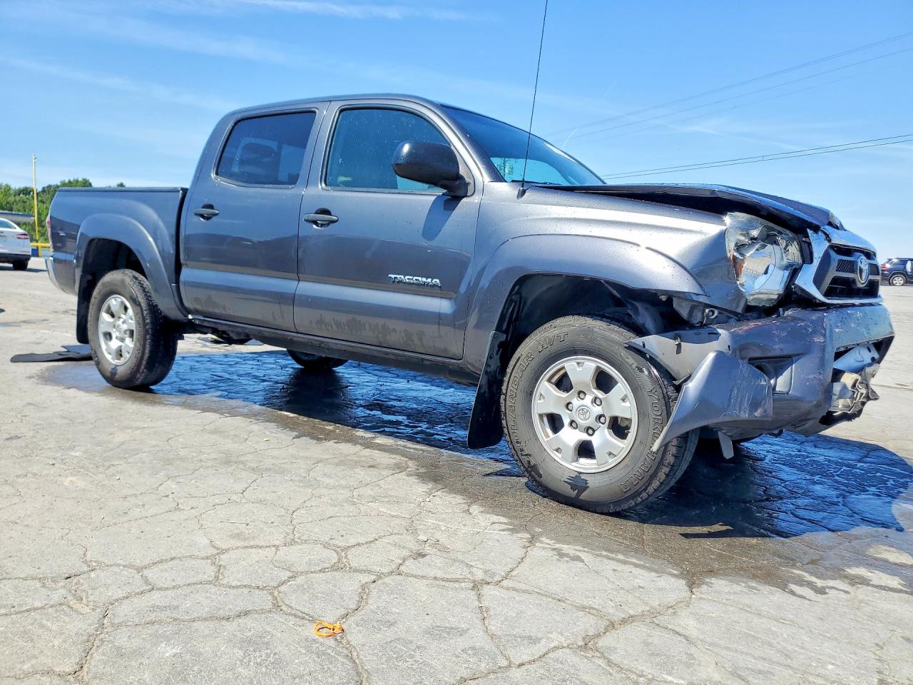 2014 Toyota Tacoma Double Cab Prerunner Gray vin: 3TMJU4GN2EM159477