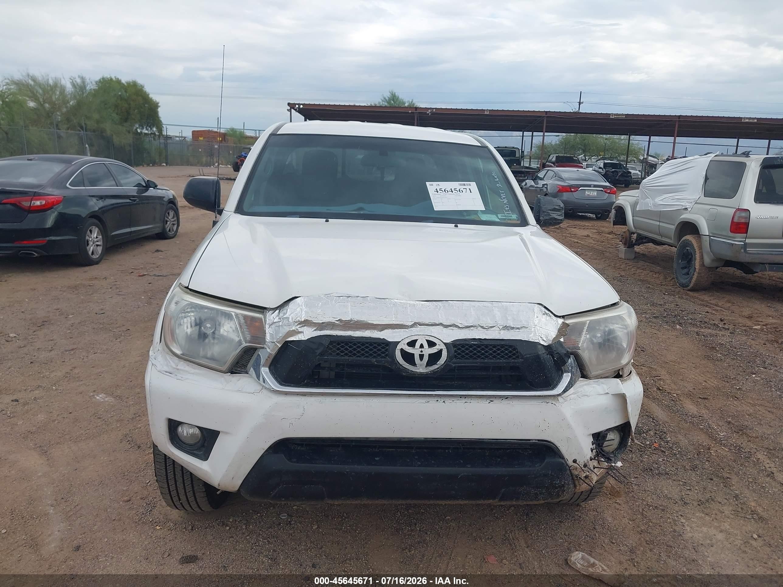 2014 Toyota Tacoma Prerunner V6 Белый vin: 3TMJU4GN2EM170673