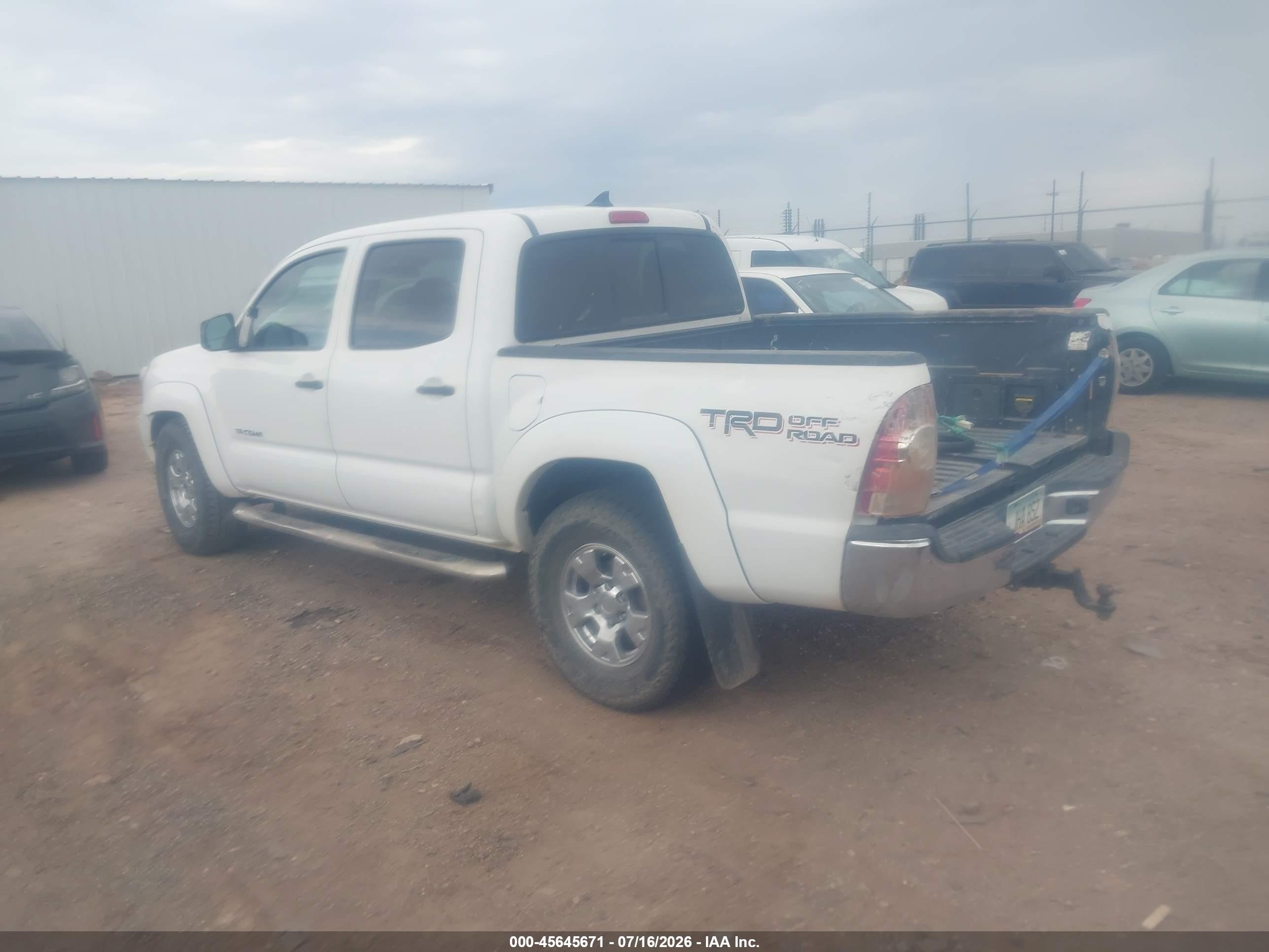 2014 Toyota Tacoma Prerunner V6 Белый vin: 3TMJU4GN2EM170673