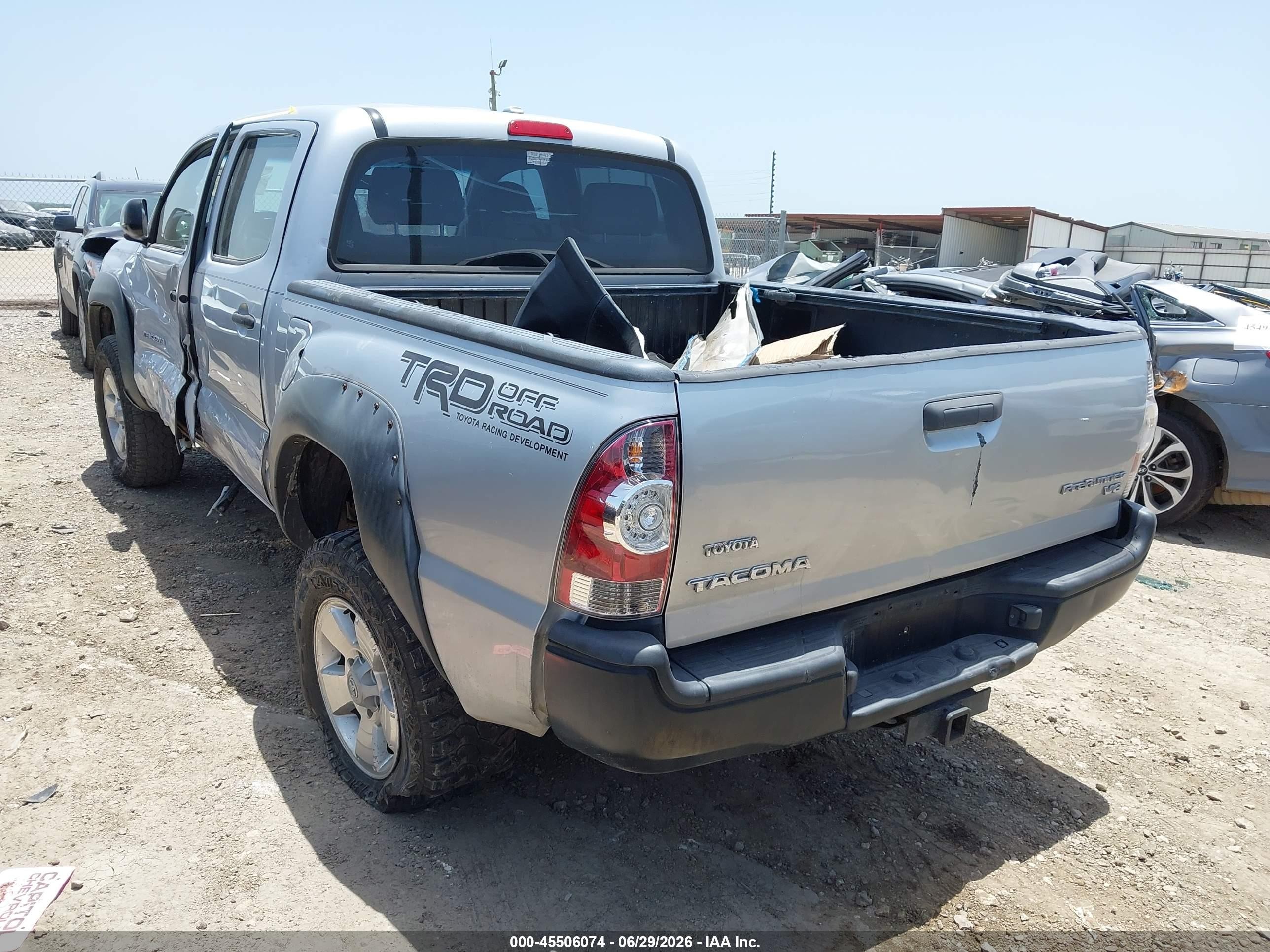 2010 Toyota Tacoma Prerunner V6 Silver vin: 3TMJU4GN3AM092785
