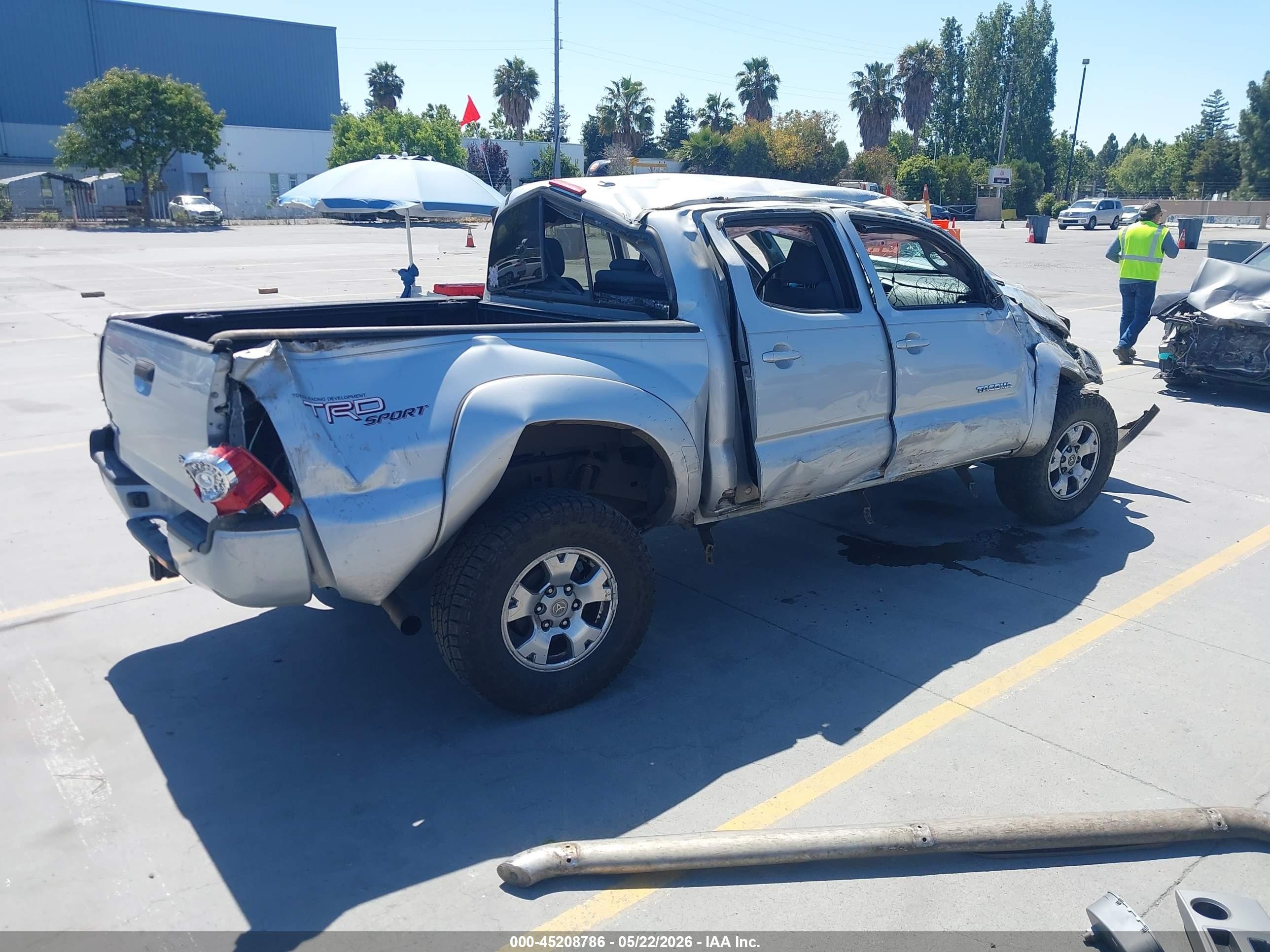 2010 Toyota Tacoma Prerunner V6 Gray vin: 3TMJU4GN3AM101789