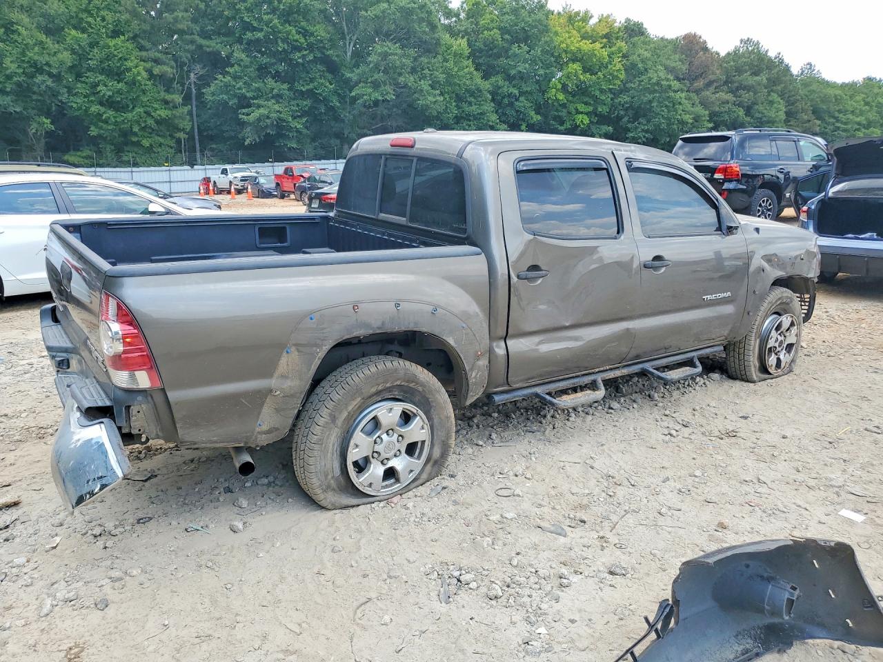 2010 Toyota Tacoma Double Cab Prerunner Gray vin: 3TMJU4GN3AM103428