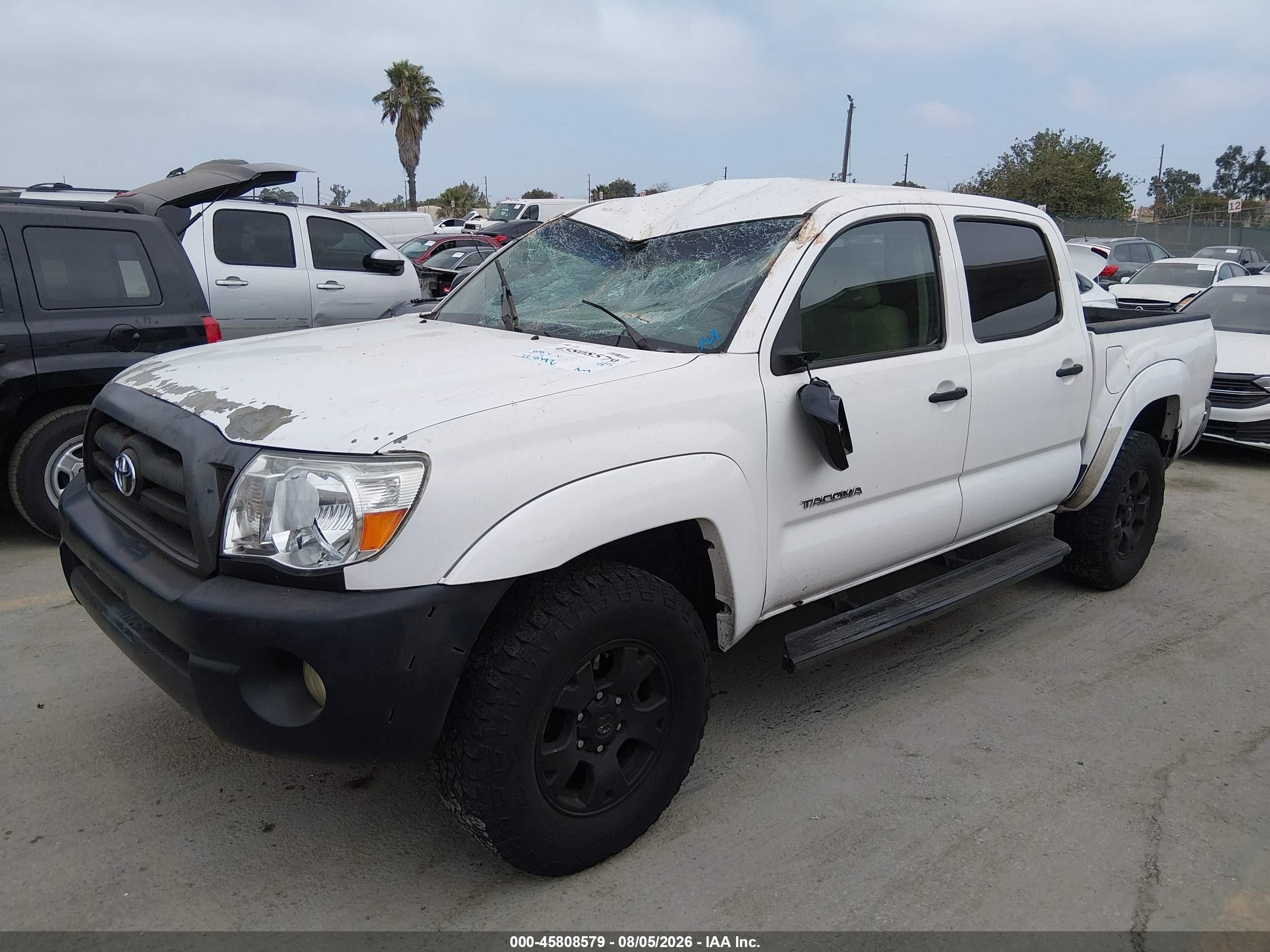 2011 Toyota Tacoma Prerunner V6 White vin: 3TMJU4GN3BM117380