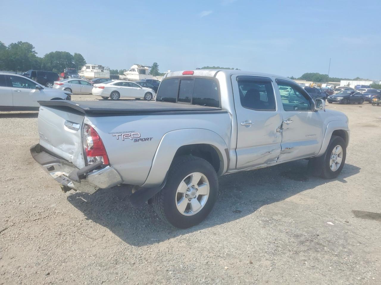 2011 Toyota Tacoma Double Cab Prerunner Серебряный vin: 3TMJU4GN3BM123728