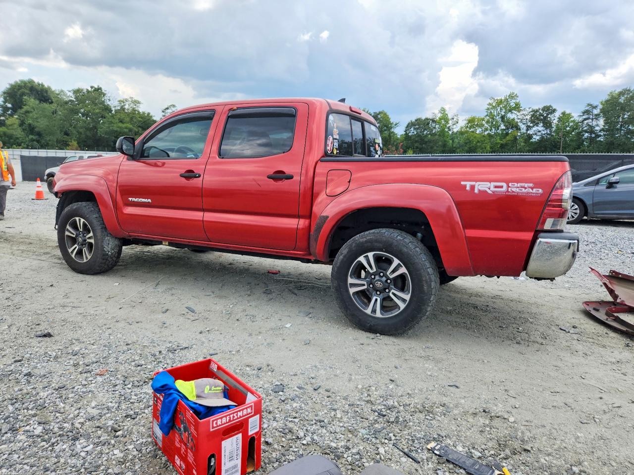 2012 Toyota Tacoma Double Cab Prerunner Red vin: 3TMJU4GN3CM134200