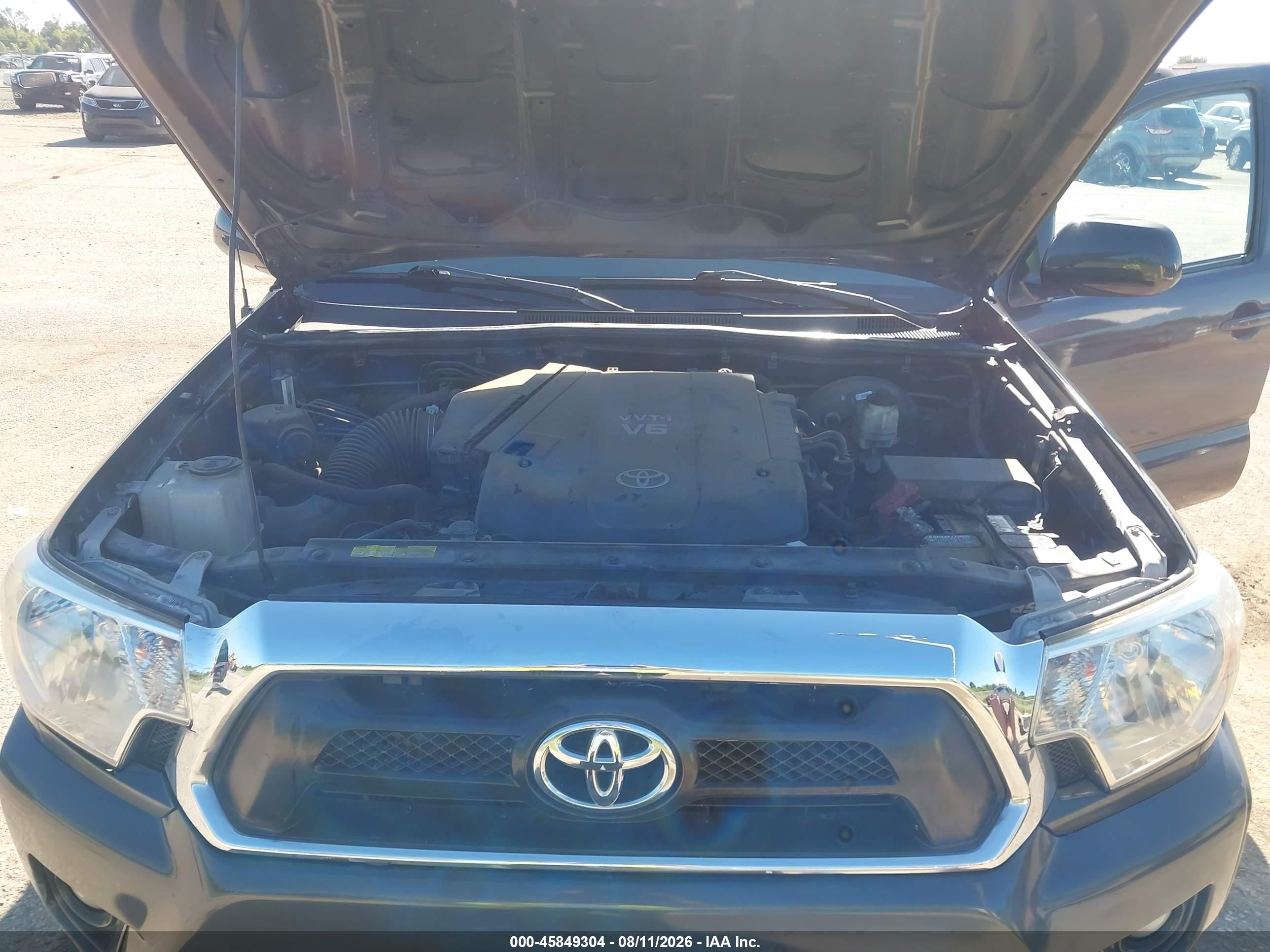 2014 Toyota Tacoma Prerunner V6 Gray vin: 3TMJU4GN3EM164283
