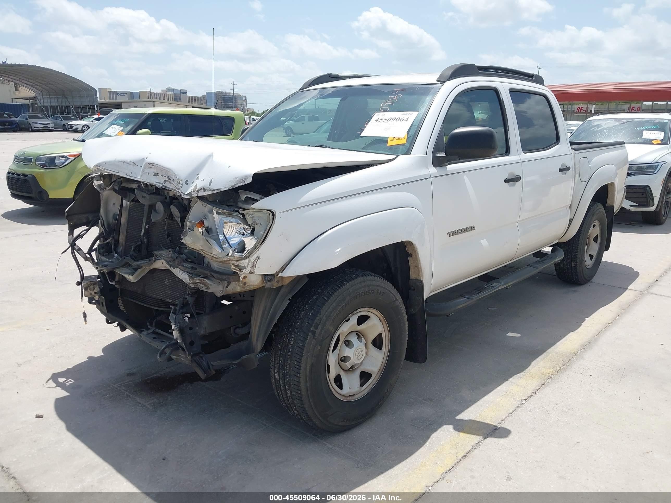 2010 Toyota Tacoma Prerunner V6 White vin: 3TMJU4GN4AM092956