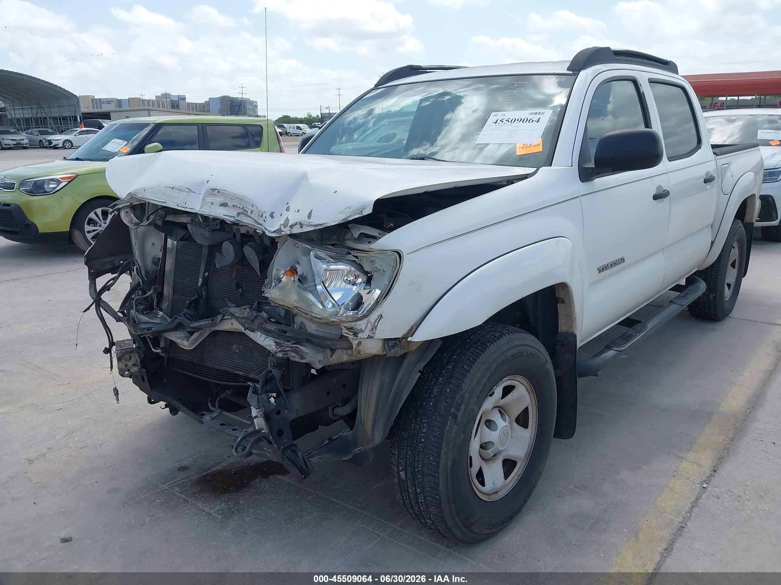 2010 Toyota Tacoma Prerunner V6 White vin: 3TMJU4GN4AM092956