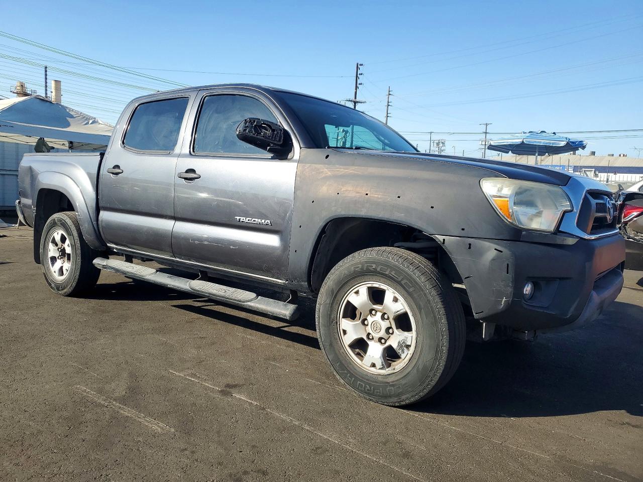 2014 Toyota Tacoma Double Cab Prerunner Gray vin: 3TMJU4GN4EM159268