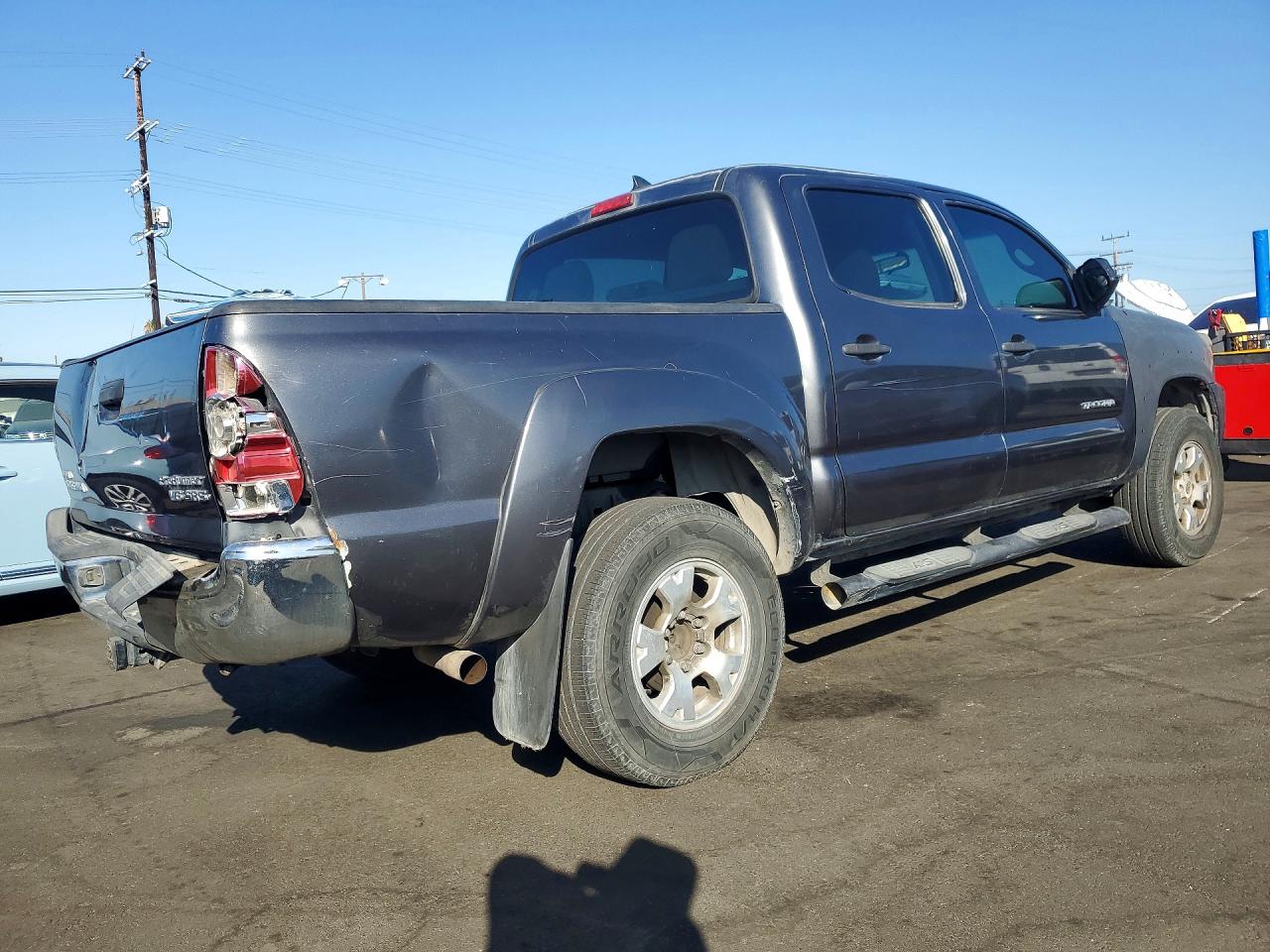 2014 Toyota Tacoma Double Cab Prerunner Gray vin: 3TMJU4GN4EM159268