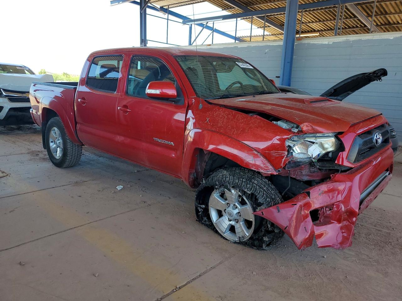 2014 Toyota Tacoma Double Cab Prerunner Red vin: 3TMJU4GN4EM169508