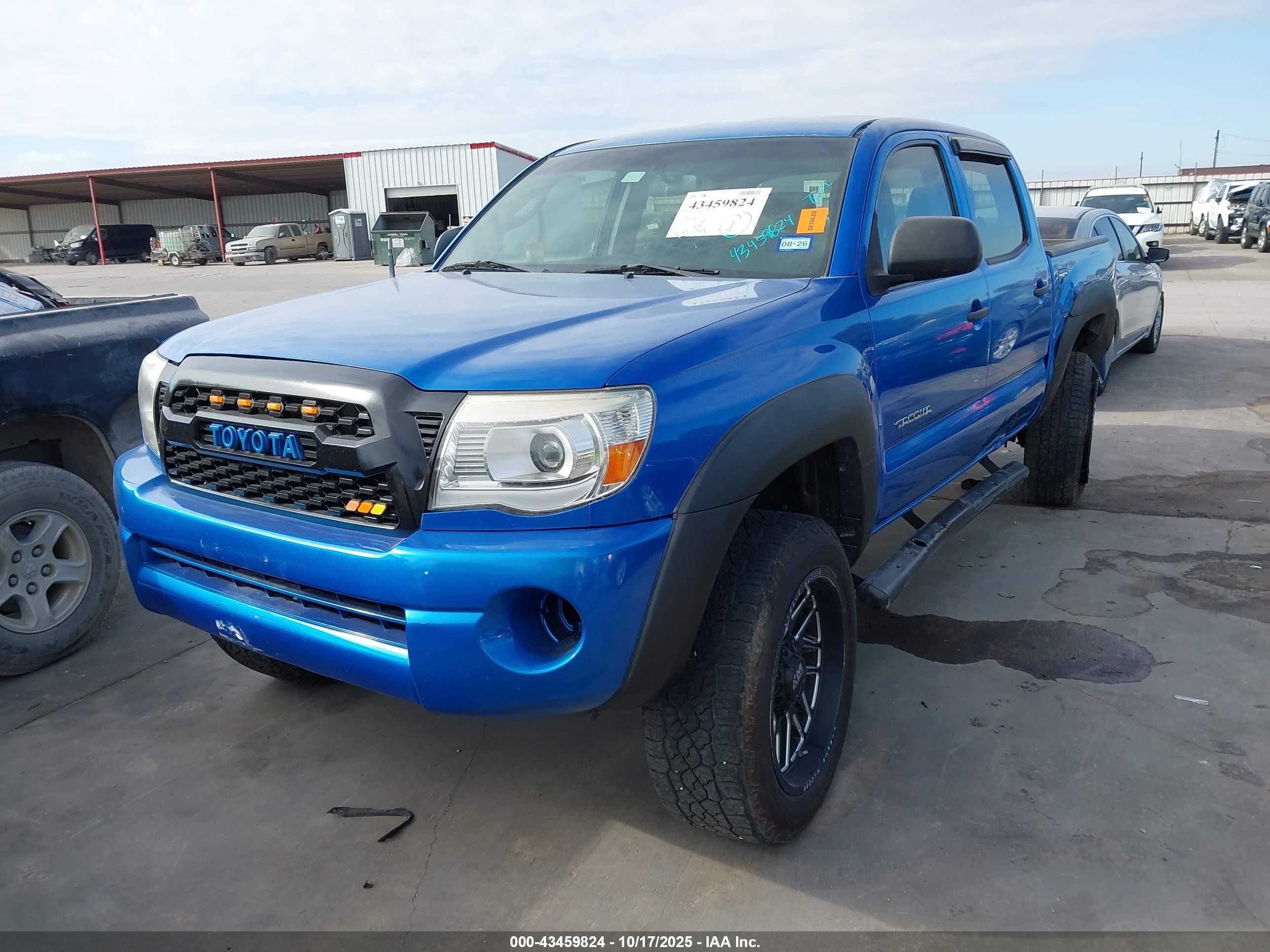 2010 Toyota Tacoma Prerunner V6 Blue vin: 3TMJU4GN5AM096479