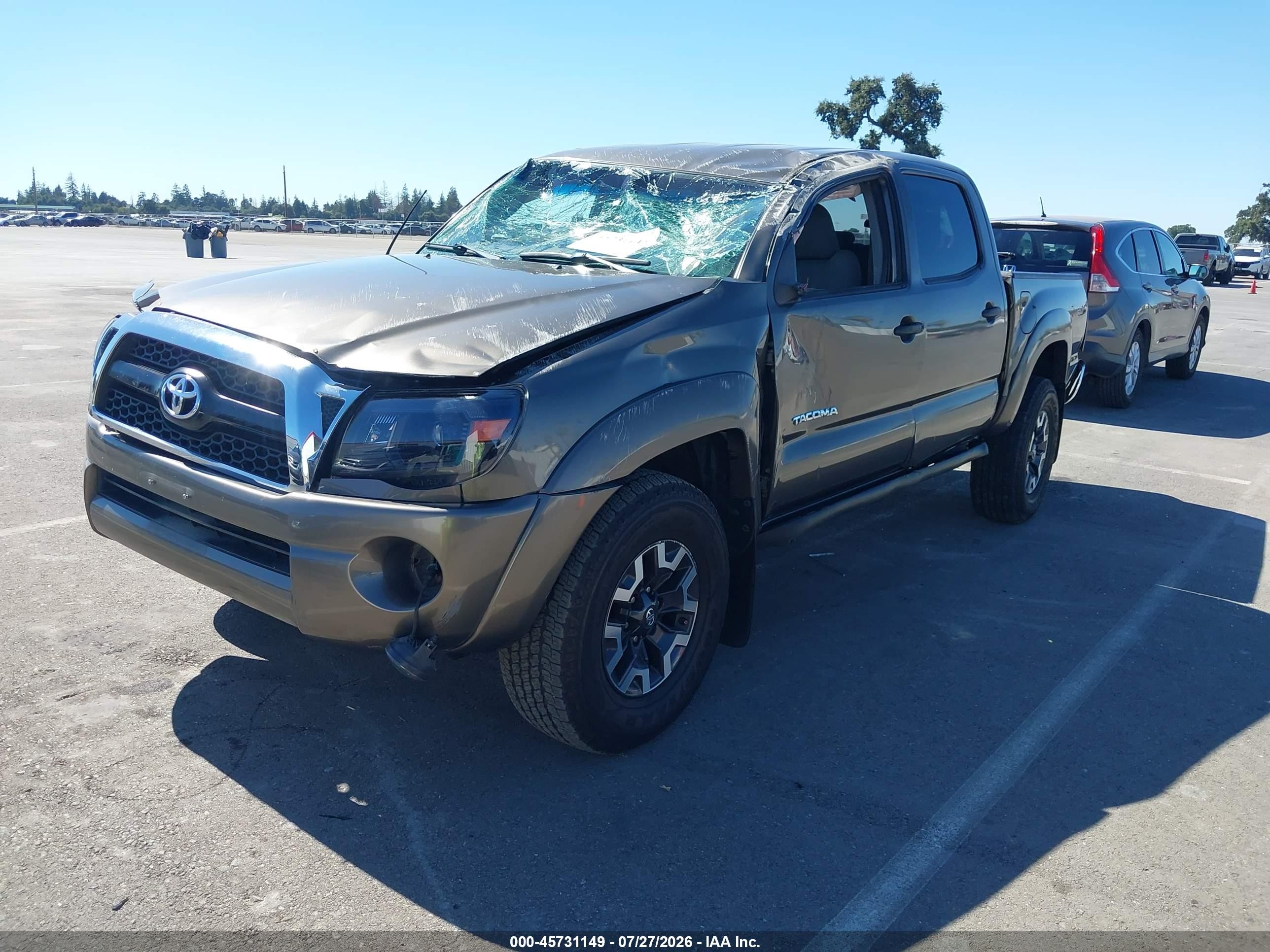 2011 Toyota Tacoma Prerunner V6 Gray vin: 3TMJU4GN5BM124136