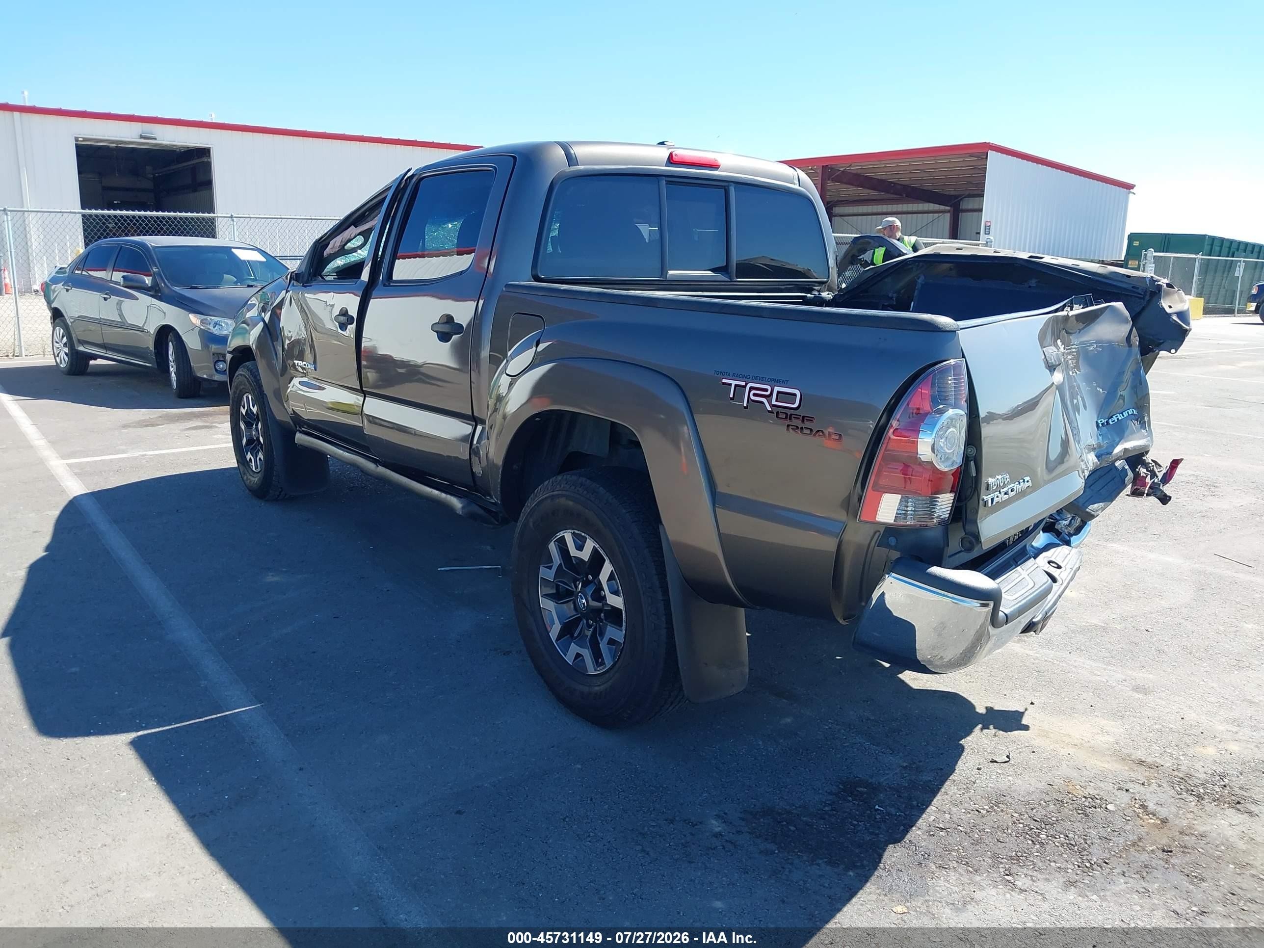 2011 Toyota Tacoma Prerunner V6 Gray vin: 3TMJU4GN5BM124136
