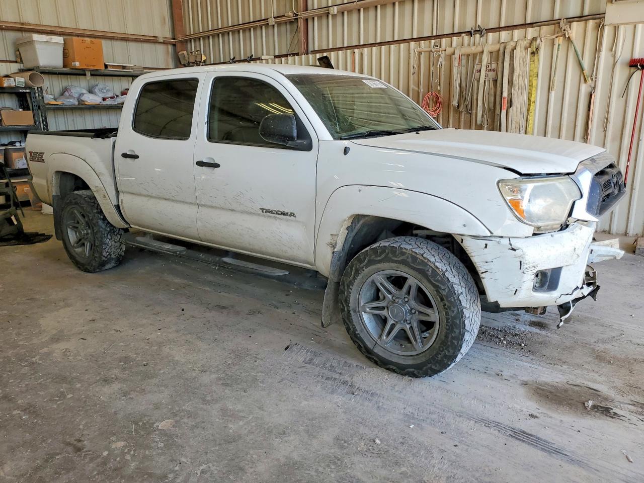 2014 Toyota Tacoma Double Cab Prerunner White vin: 3TMJU4GN5EM157819