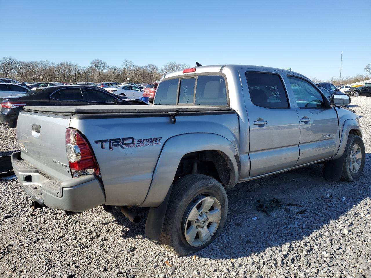 2014 Toyota Tacoma Double Cab Prerunner Серебряный vin: 3TMJU4GN5EM173602
