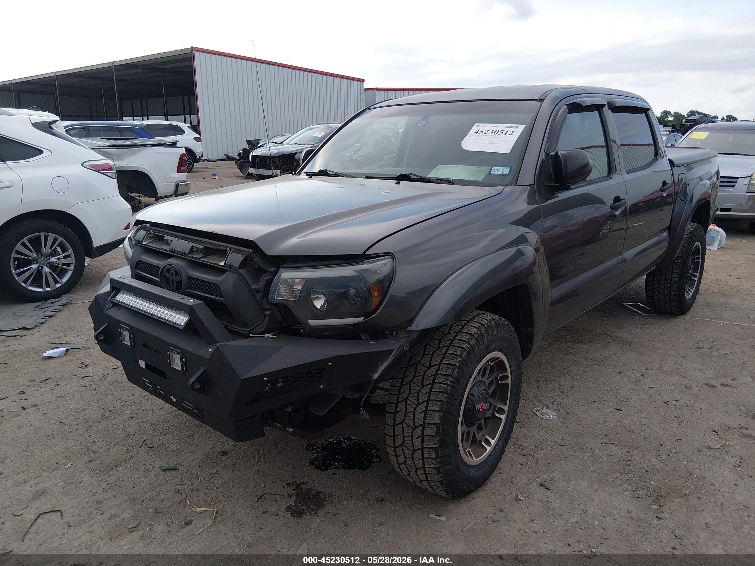 2013 Toyota Tacoma Prerunner V6 Gray vin: 3TMJU4GN6DM141773