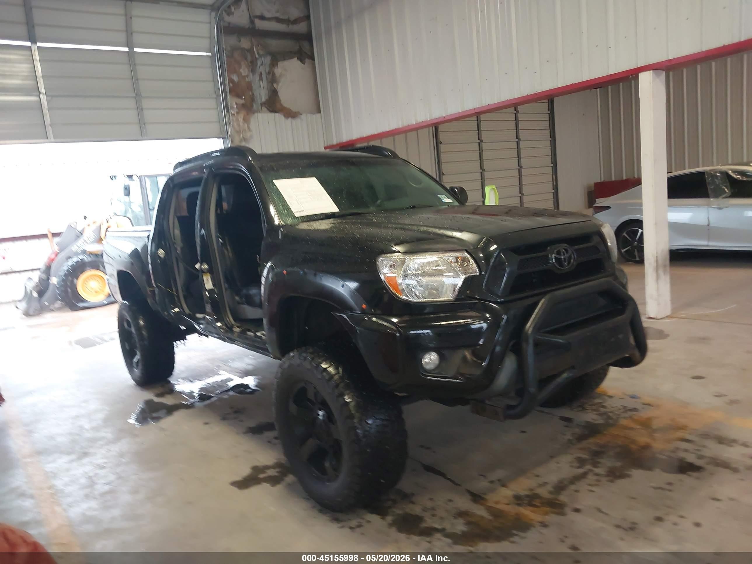 2014 Toyota Tacoma Prerunner V6 Black vin: 3TMJU4GN6EM162785