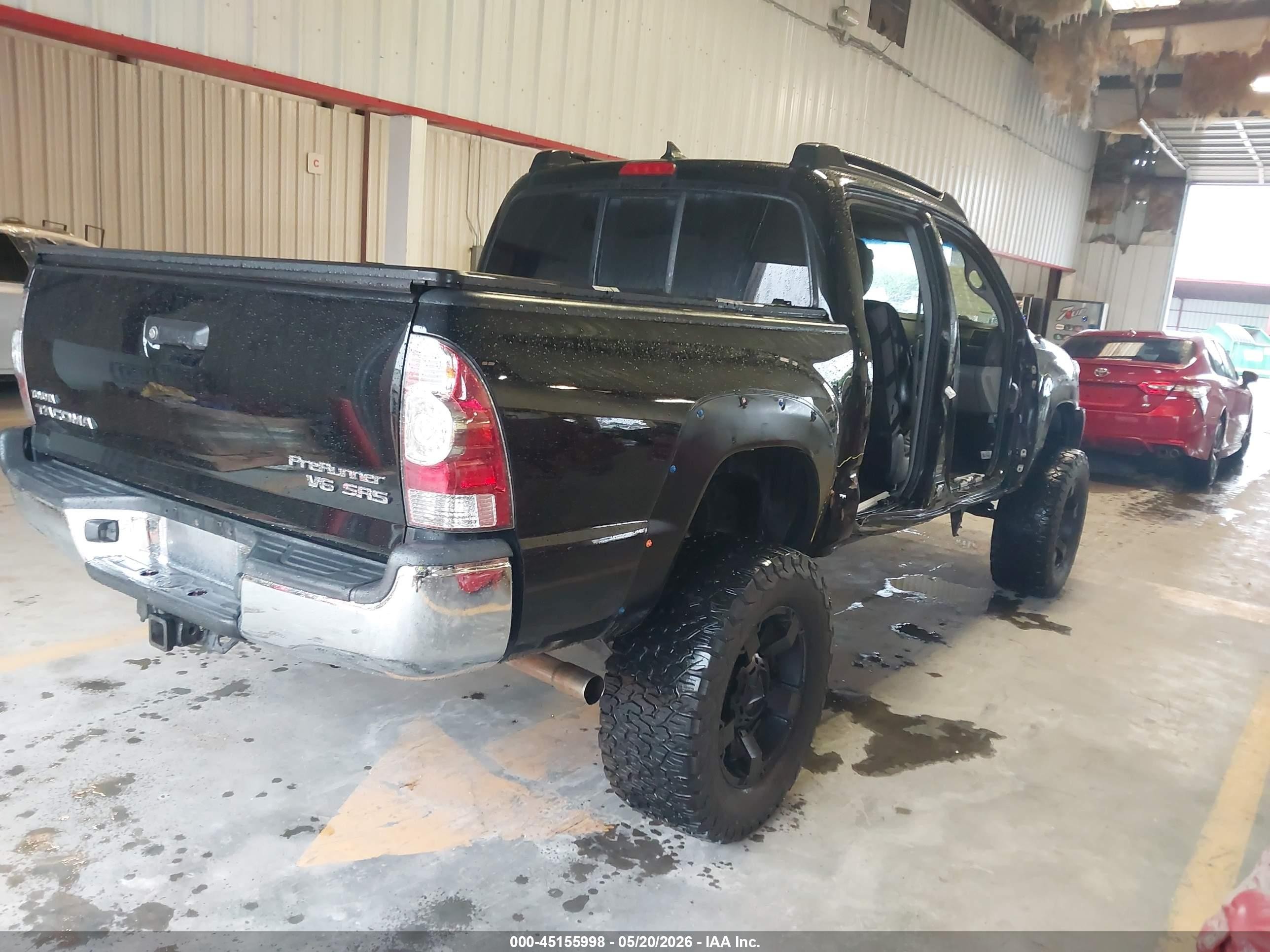 2014 Toyota Tacoma Prerunner V6 Black vin: 3TMJU4GN6EM162785