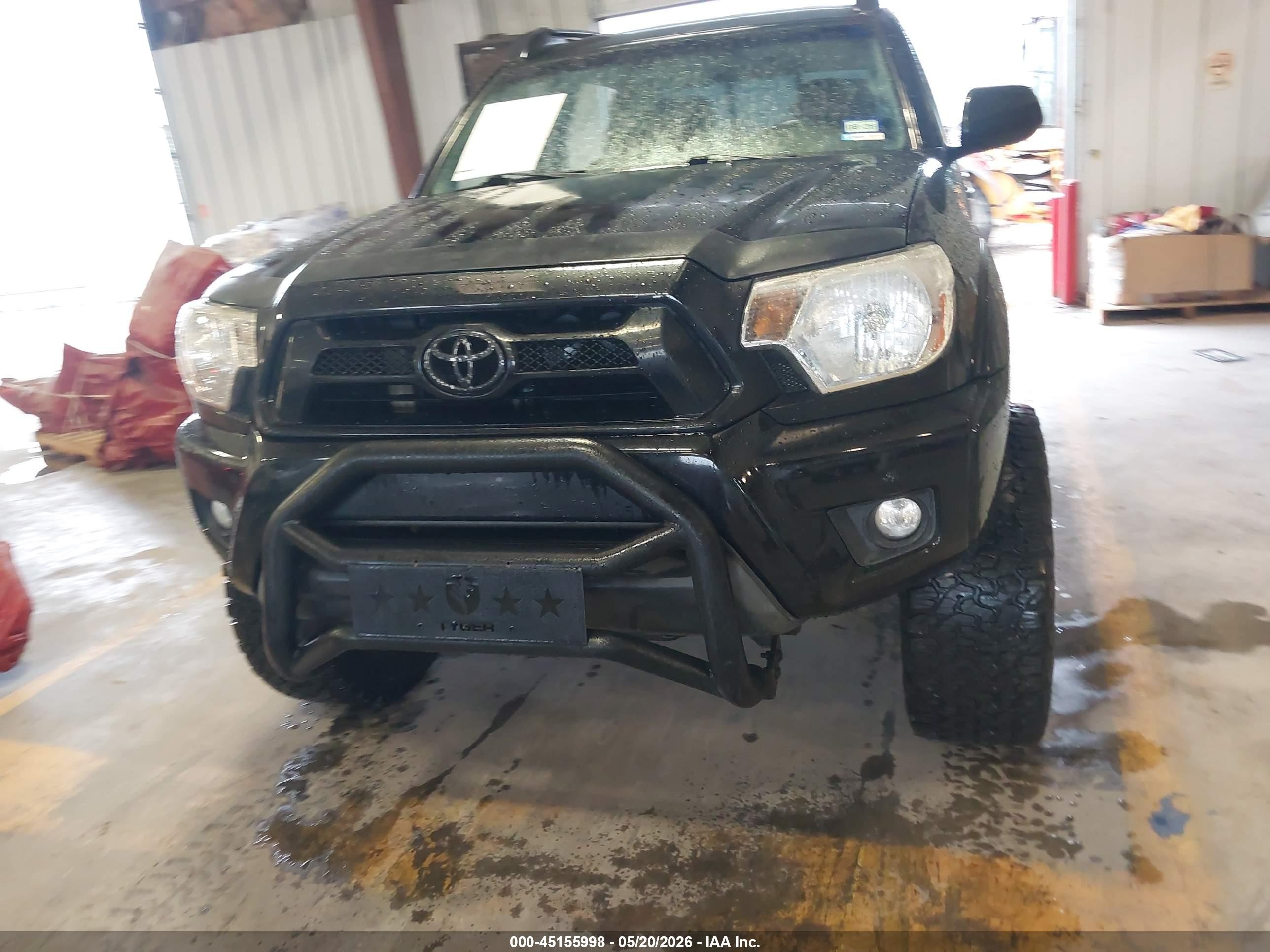 2014 Toyota Tacoma Prerunner V6 Black vin: 3TMJU4GN6EM162785