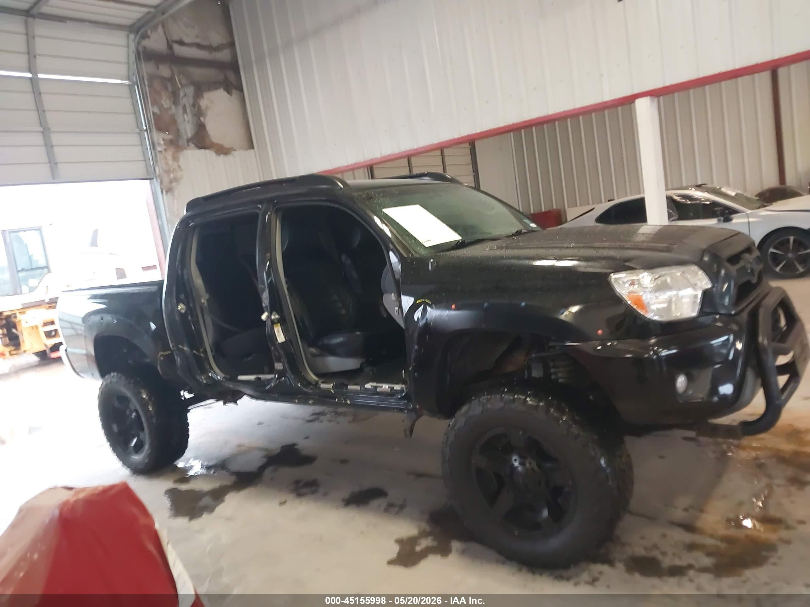 2014 Toyota Tacoma Prerunner V6 Black vin: 3TMJU4GN6EM162785