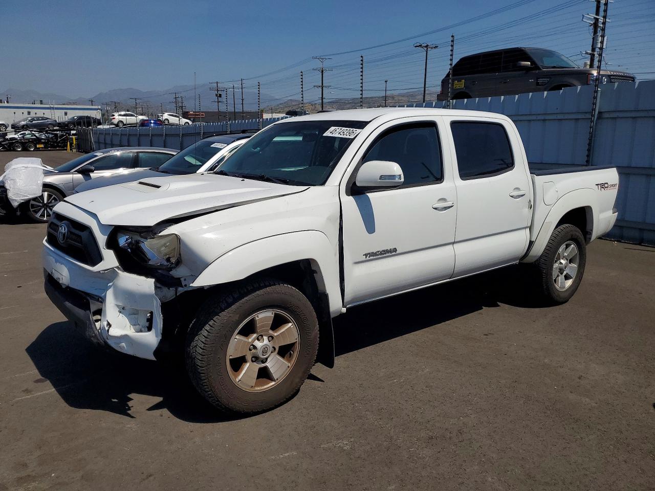 2014 Toyota Tacoma Prerunner V6 White vin: 3TMJU4GN6EM166562