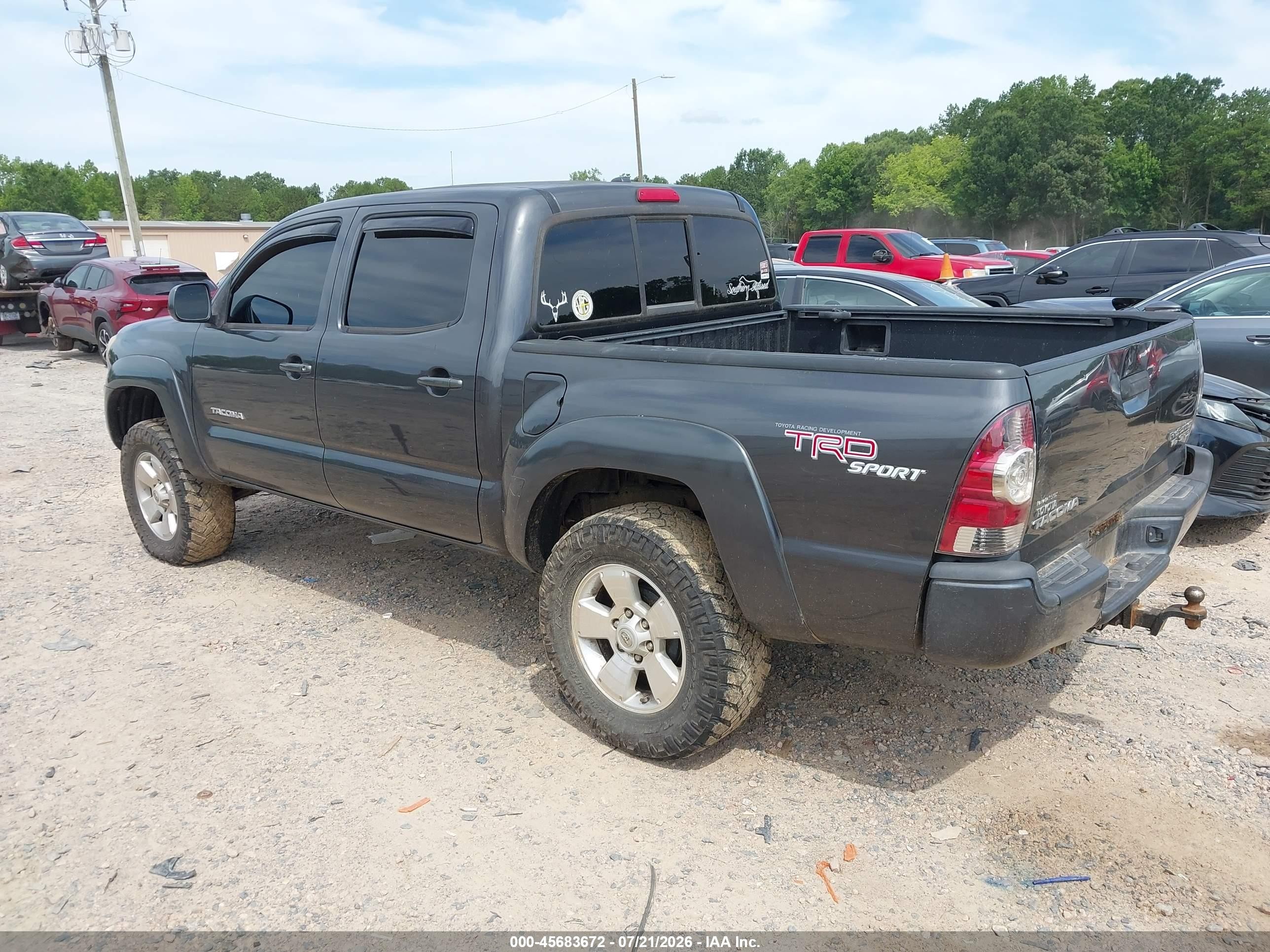 2010 Toyota Tacoma Prerunner V6 Gray vin: 3TMJU4GN7AM106736